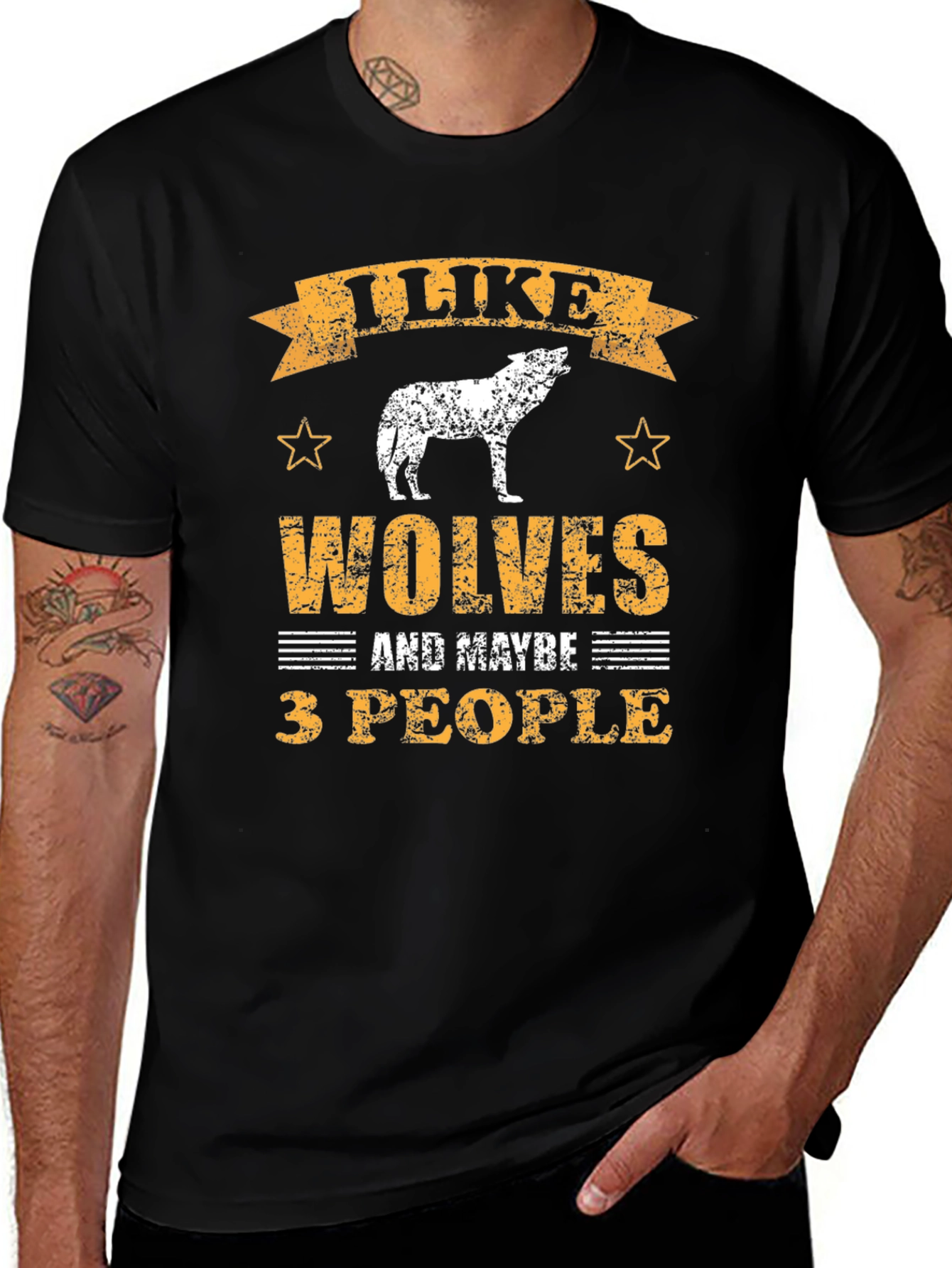 I Like Wolves T-Shirt - Funny Animal Lover Tee