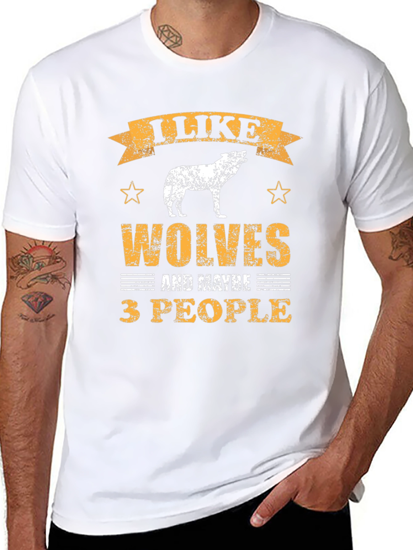 I Like Wolves T-Shirt - Funny Animal Lover Tee