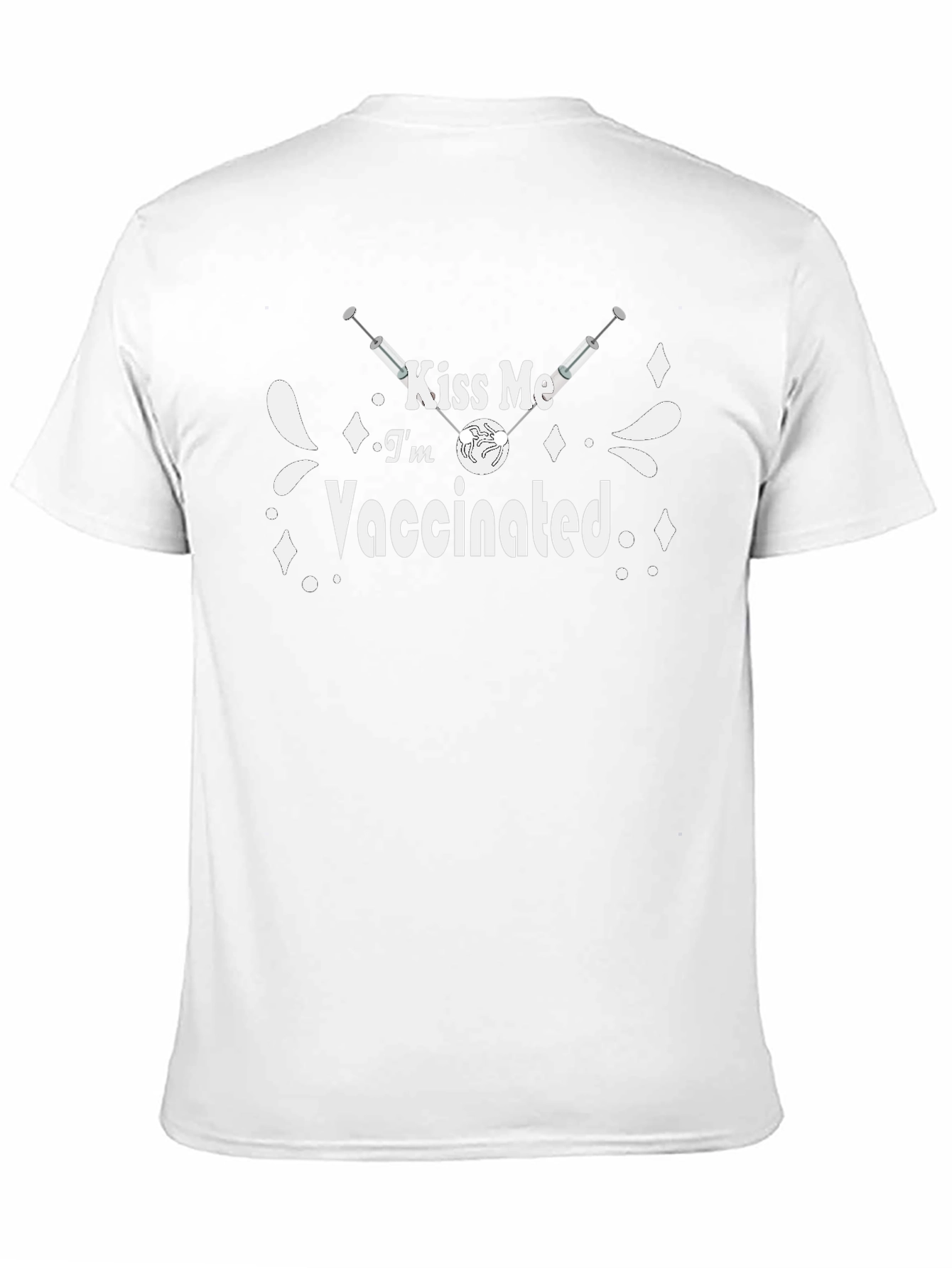 Kiss Me Im Vaccinated Black T-Shirt