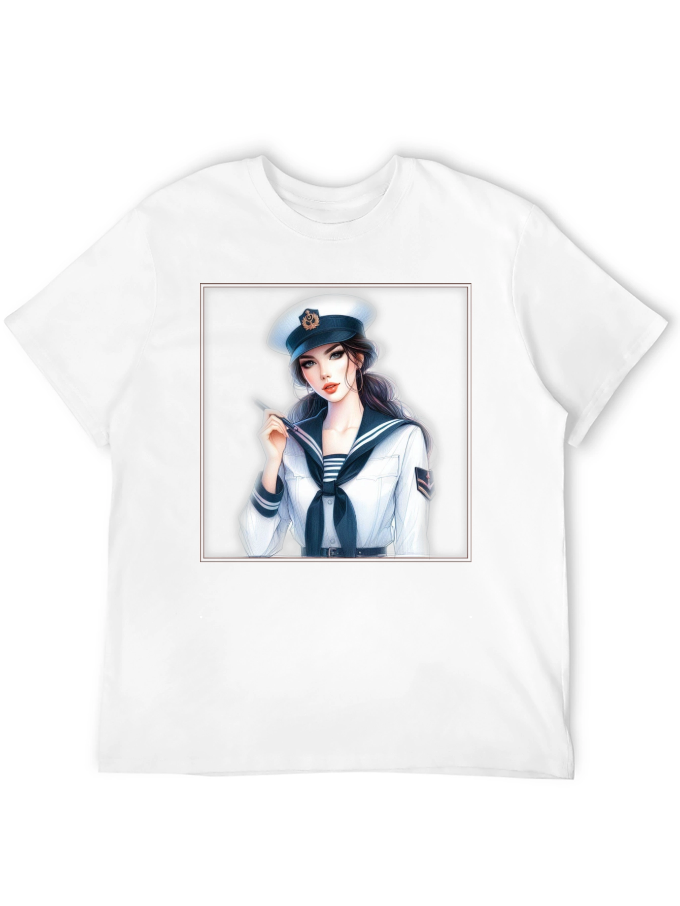 Sailor Girl Graphic T-Shirt - Black