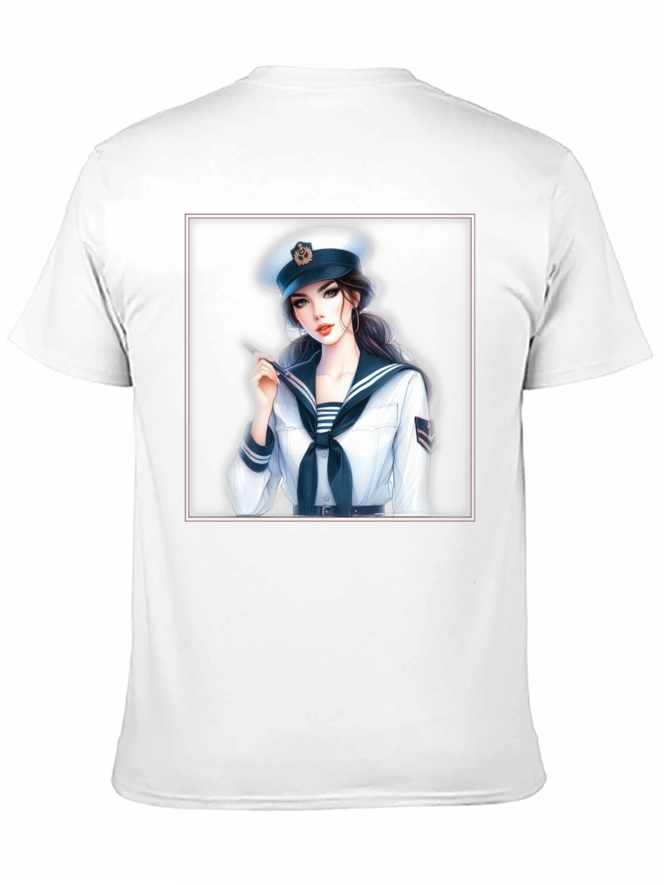 Sailor Girl Graphic T-Shirt - Black