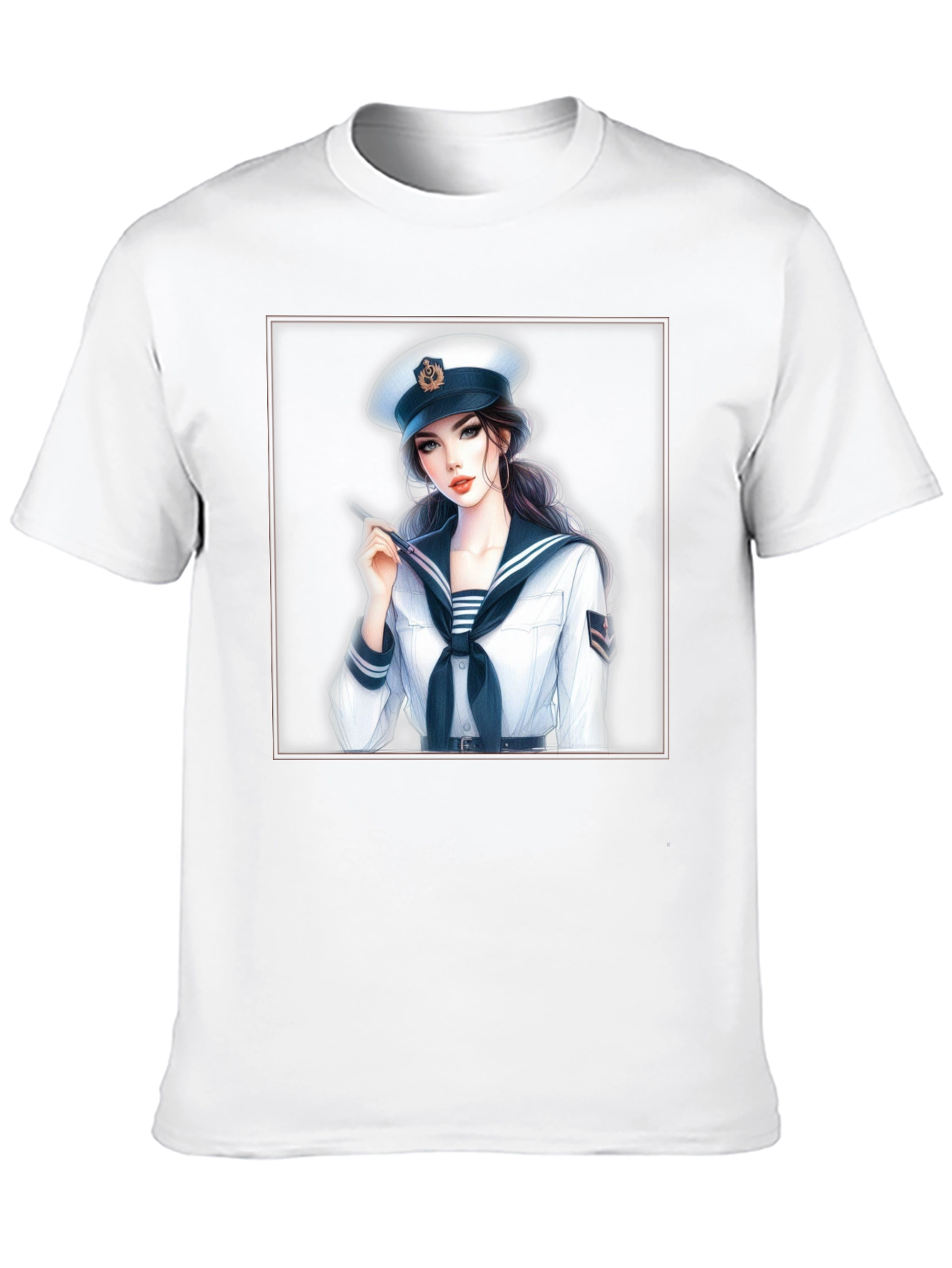 Sailor Girl Graphic T-Shirt - Black