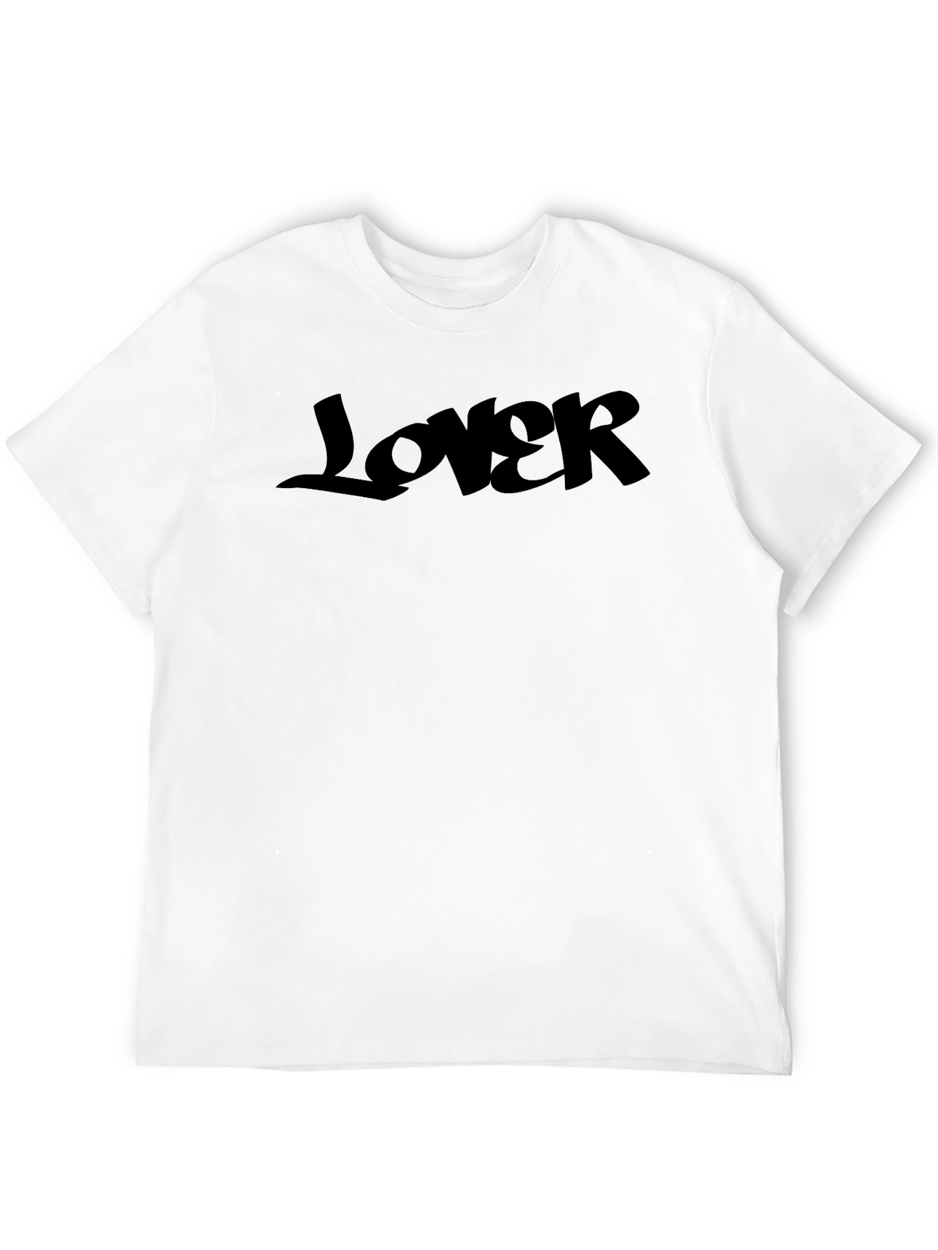 Lover Graphic Print Black T-Shirt