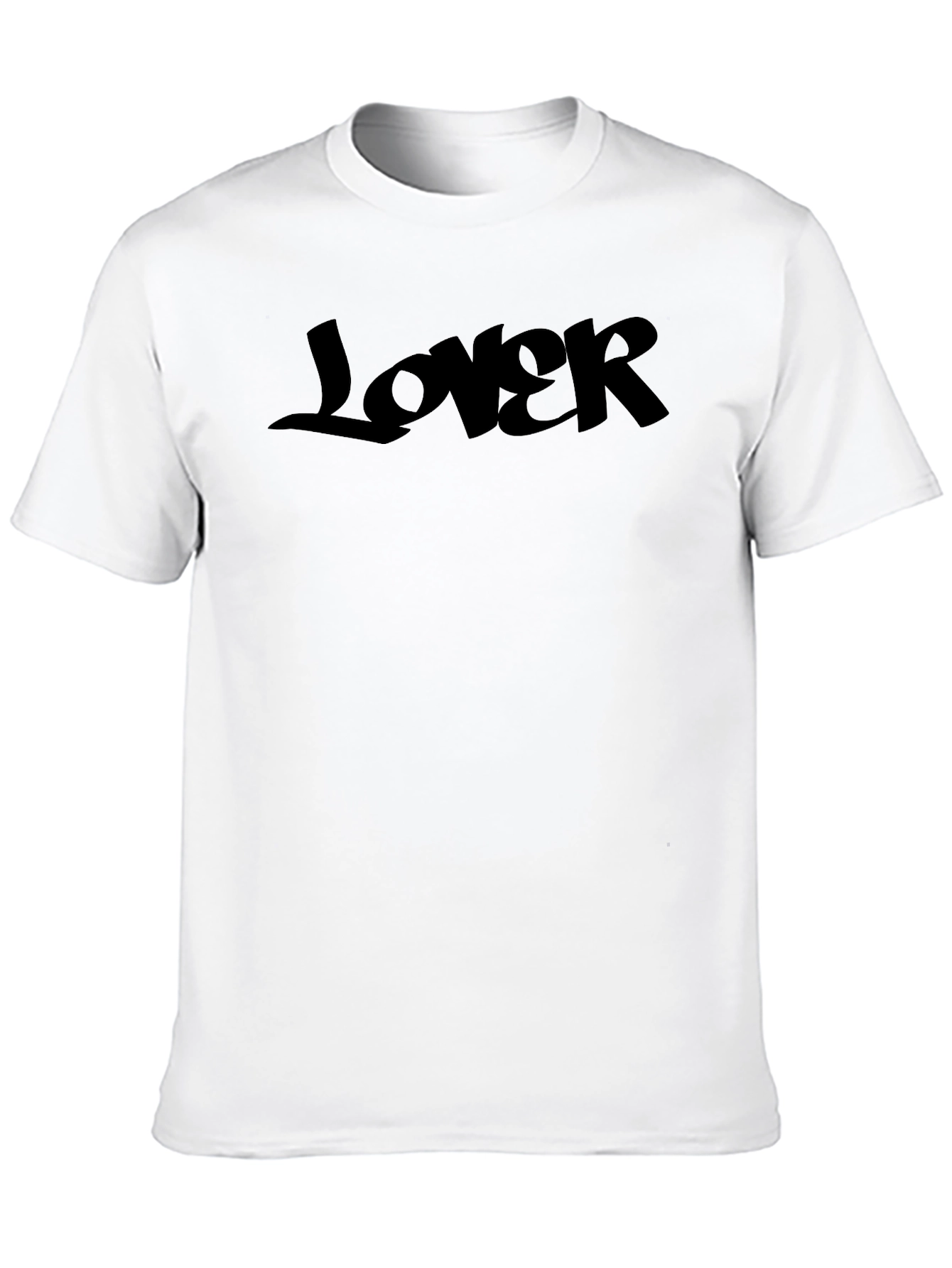 Lover Graphic Print Black T-Shirt