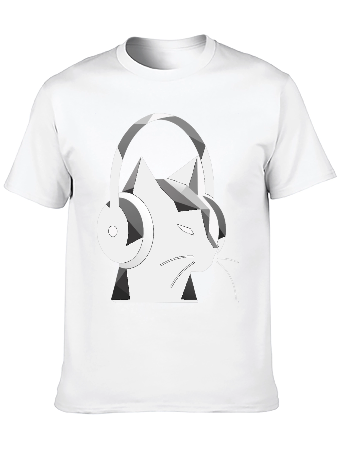 Cat Headphone Graphic T-Shirt