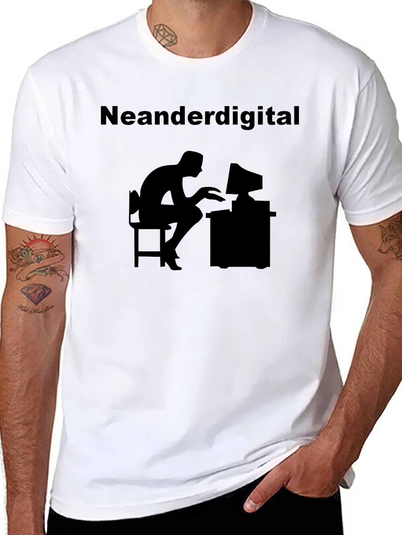 Neanderdigital T-Shirt - Humorous Computer Design