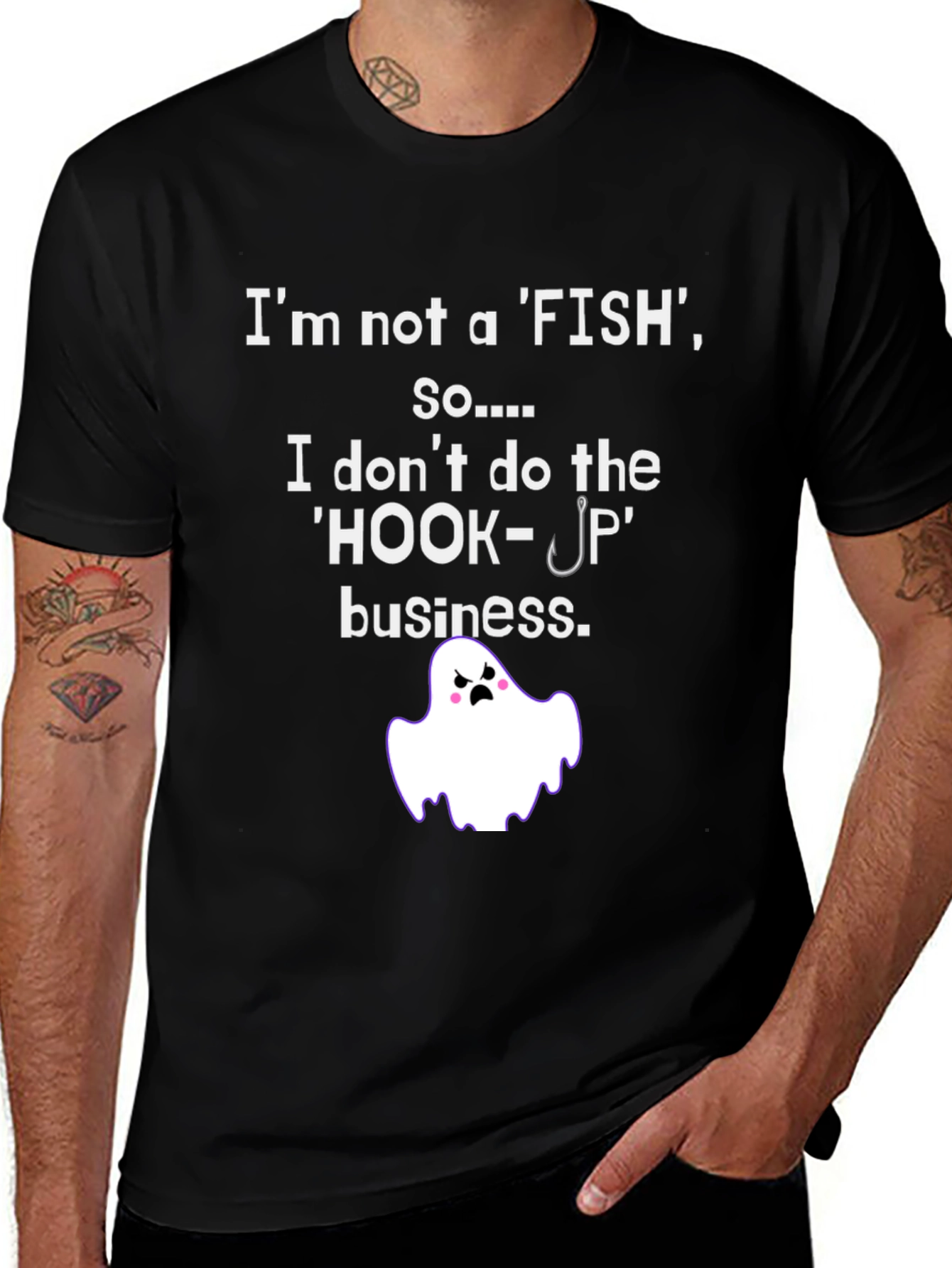 Funny Ghost Not a Fish T-Shirt