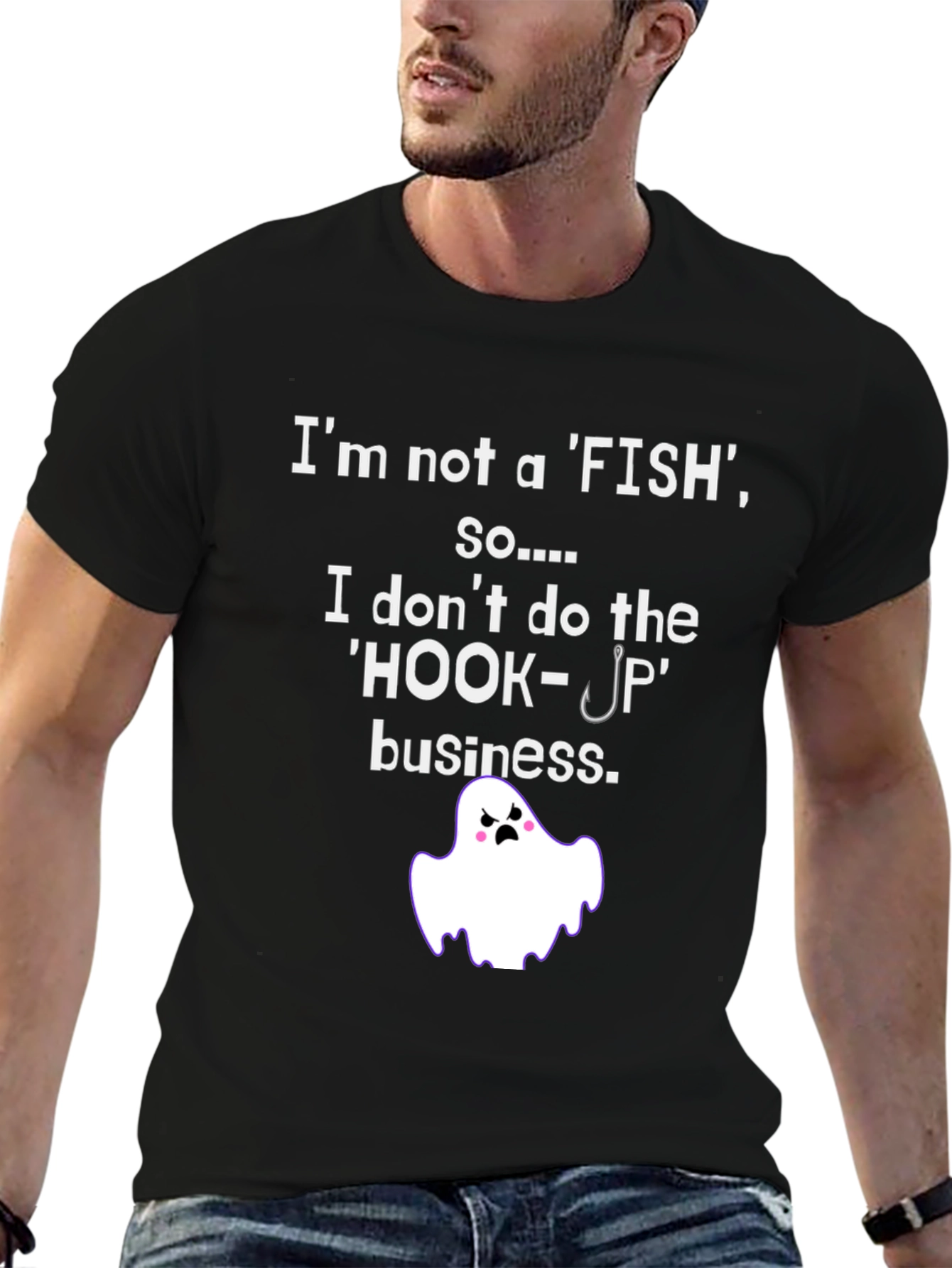 Funny Ghost Not a Fish T-Shirt
