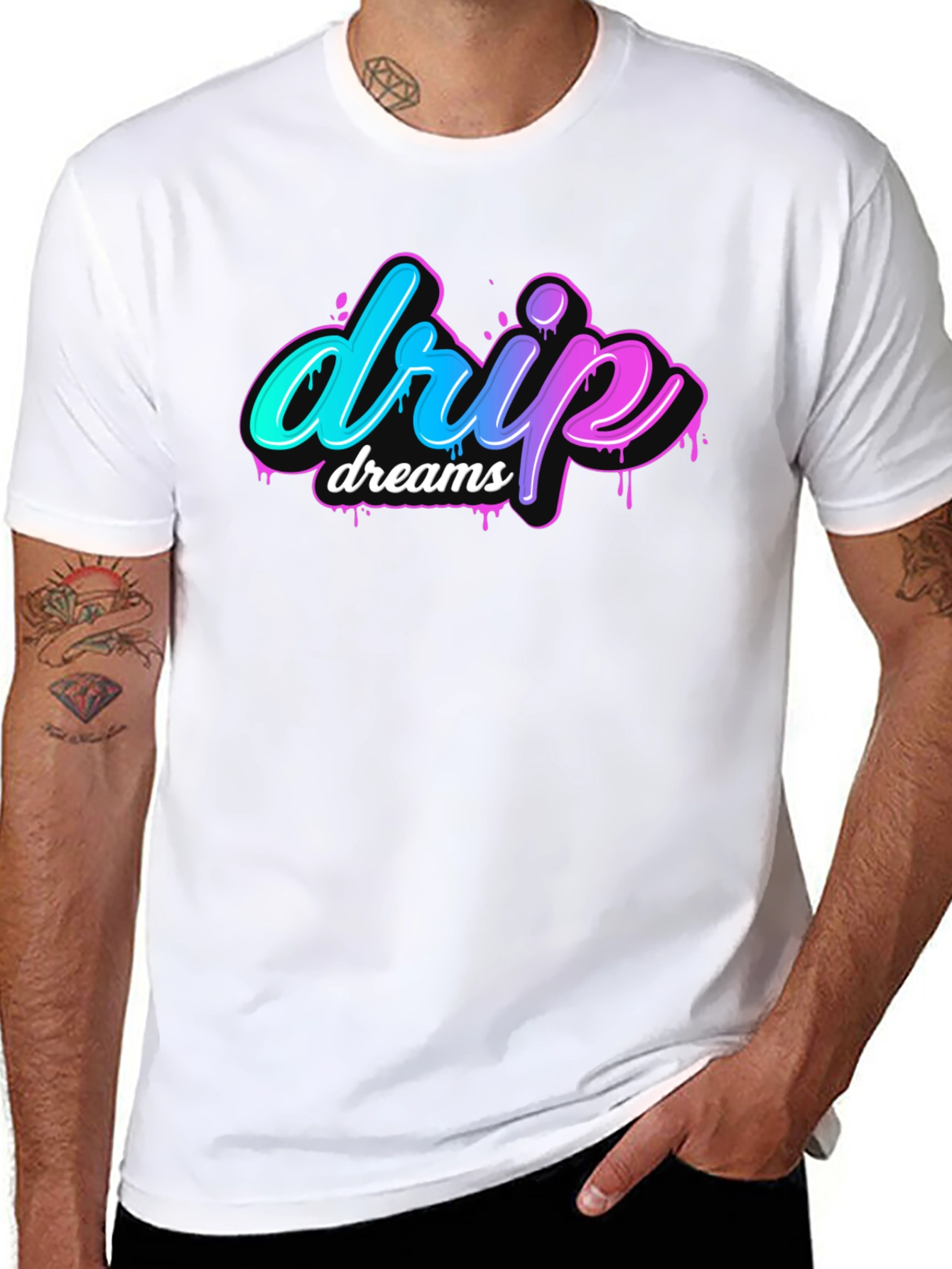 Drip Dreams Black Tee