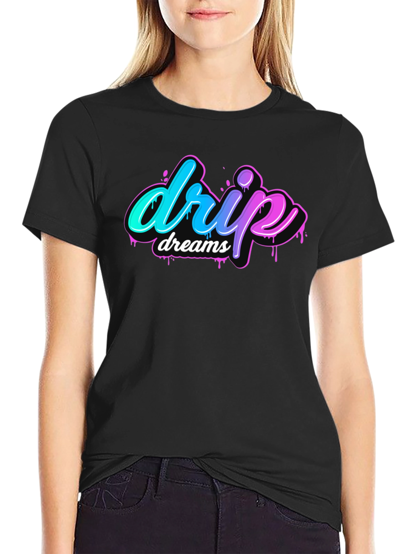 Drip Dreams Black Tee
