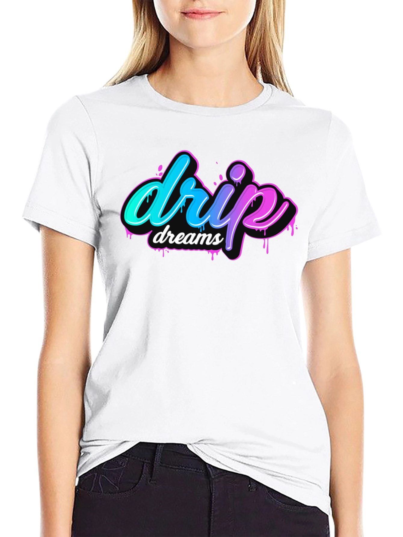Drip Dreams Black Tee