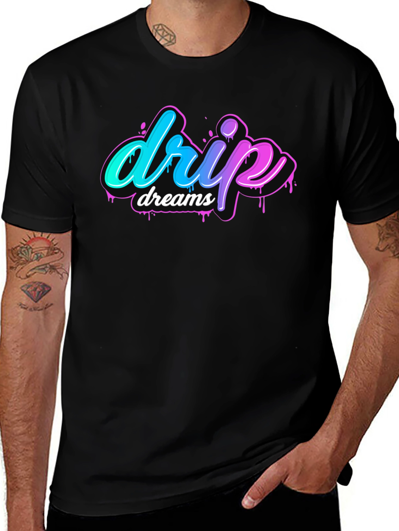 Drip Dreams Black Tee