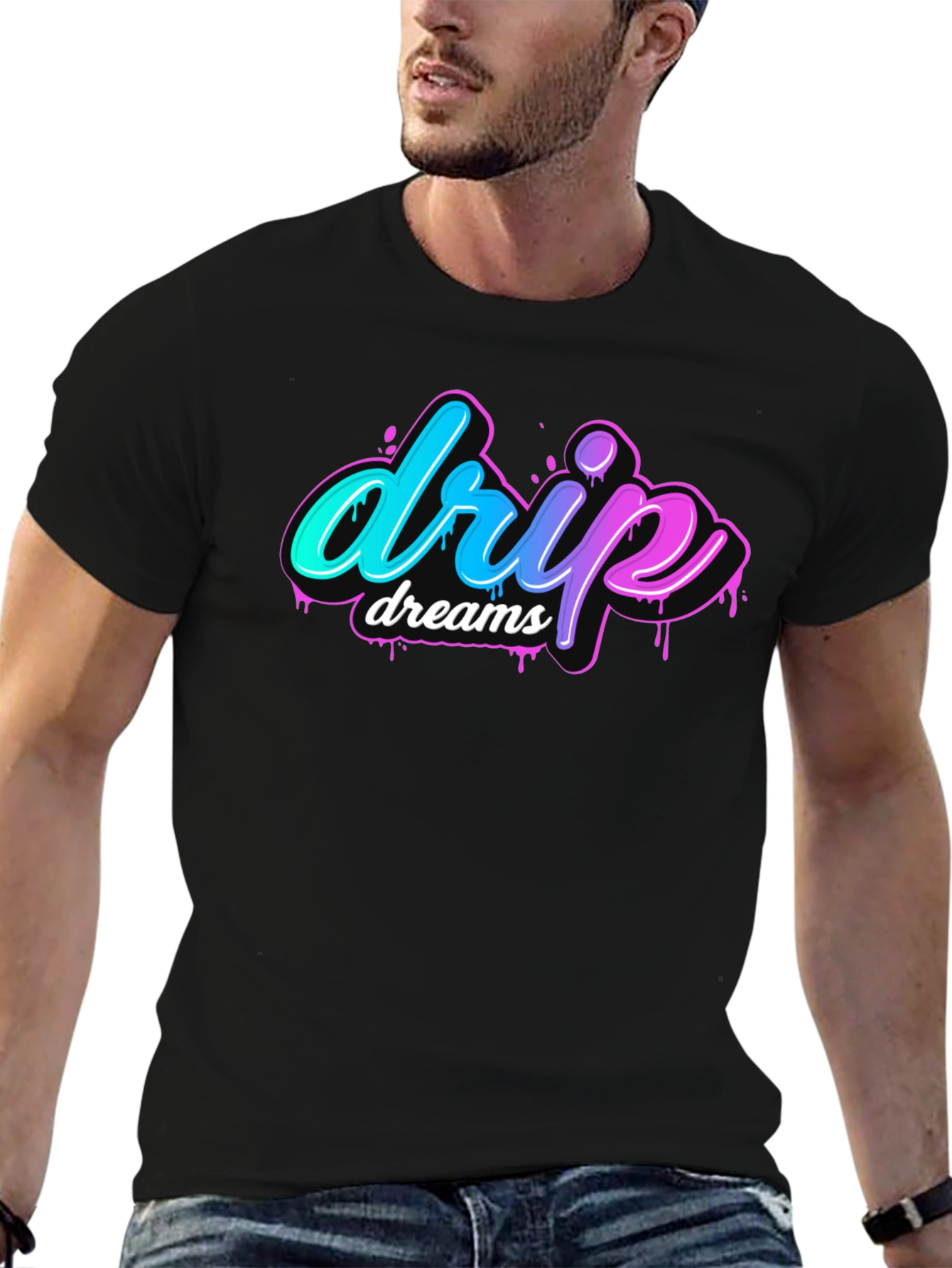 Drip Dreams Black Tee