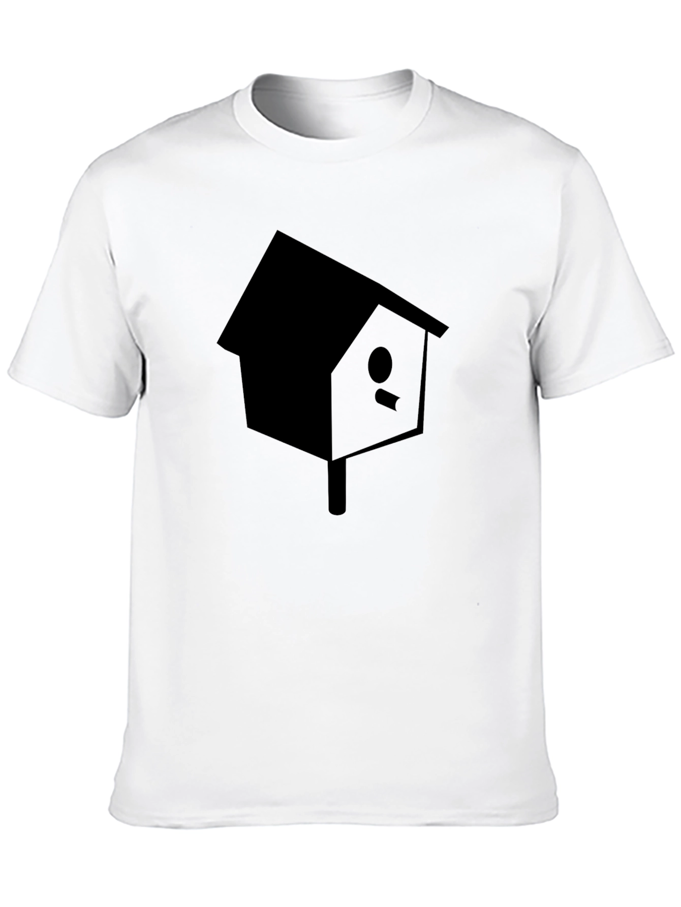 Birdhouse Graphic Tee - Black Cotton Casual T-Shirt