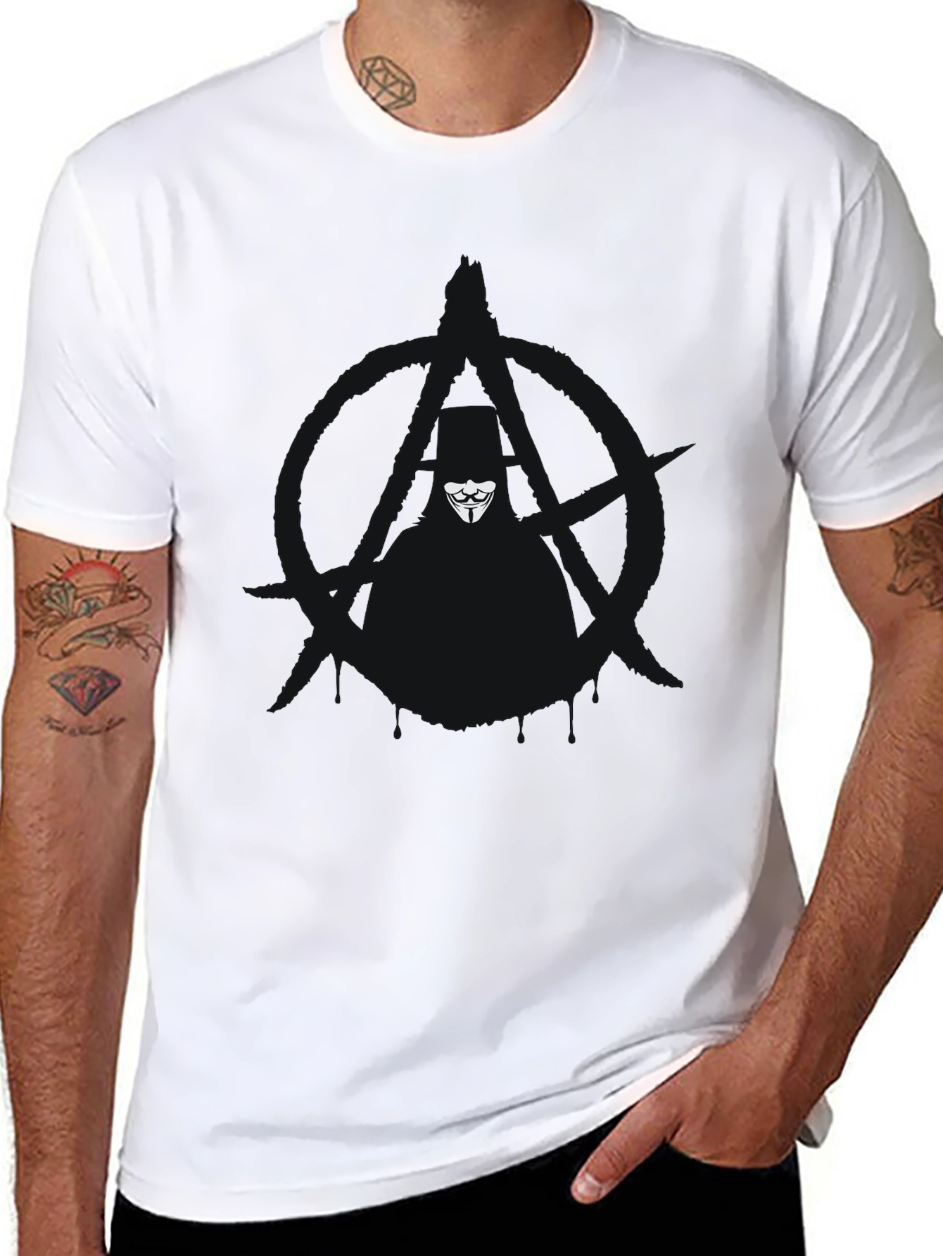 Black Anonymous Mask T-Shirt