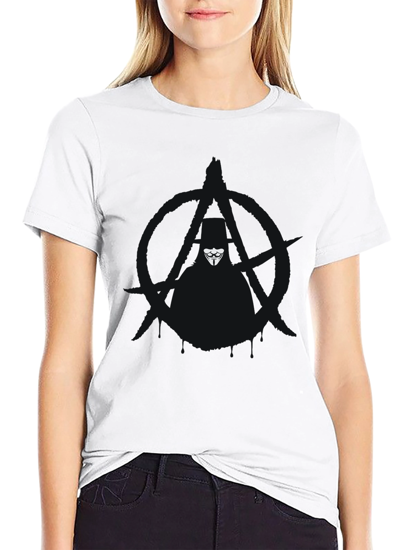 Black Anonymous Mask T-Shirt
