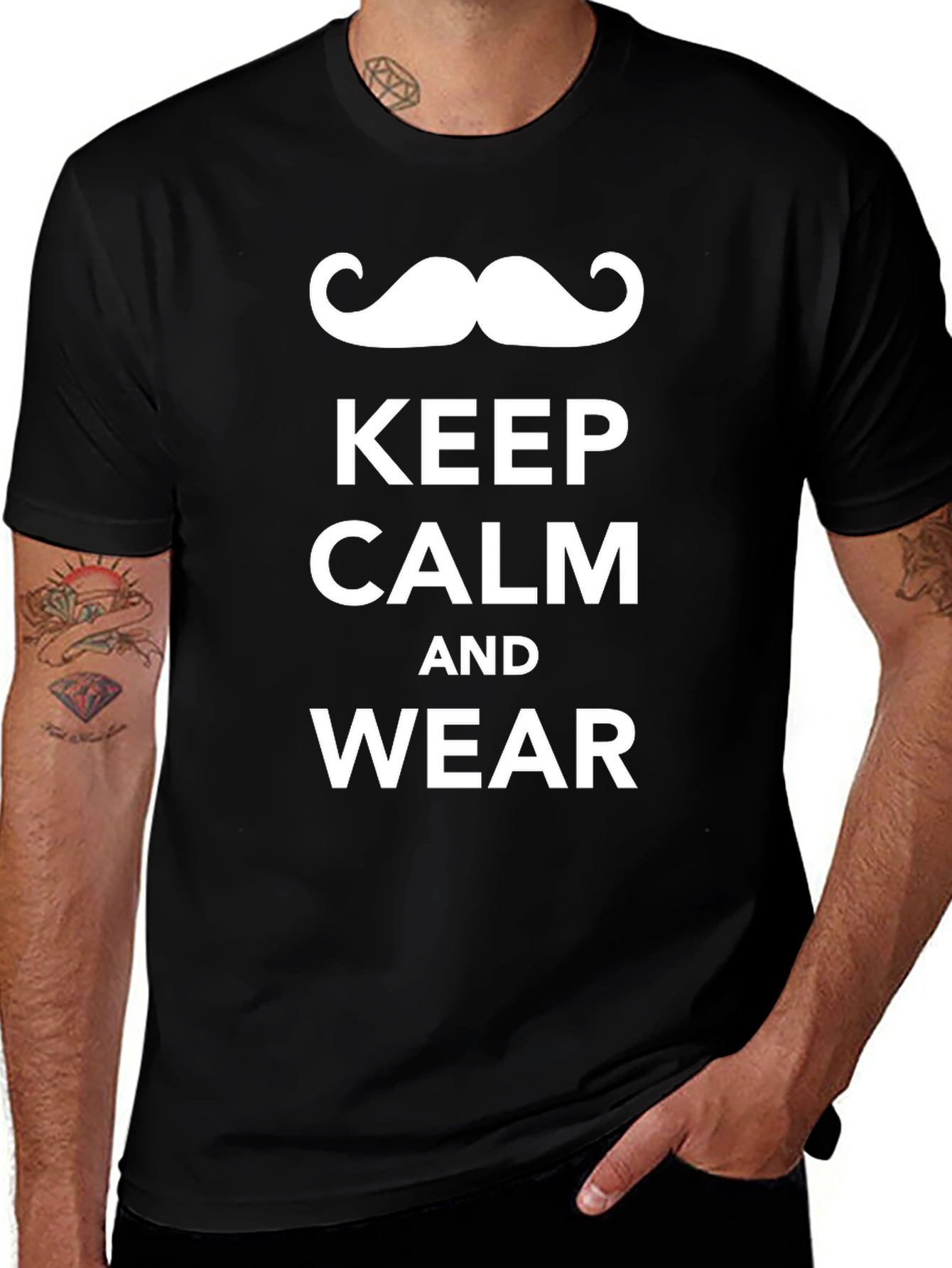 Keep Calm and Wear a Moustache T-Shirt