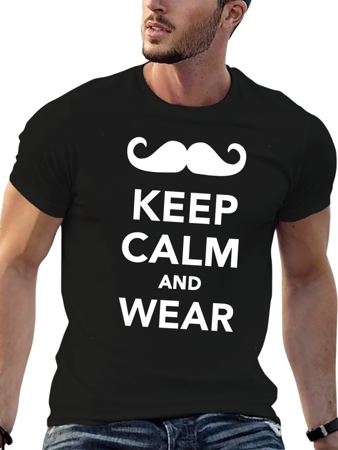 Keep Calm and Wear a Moustache T-Shirt