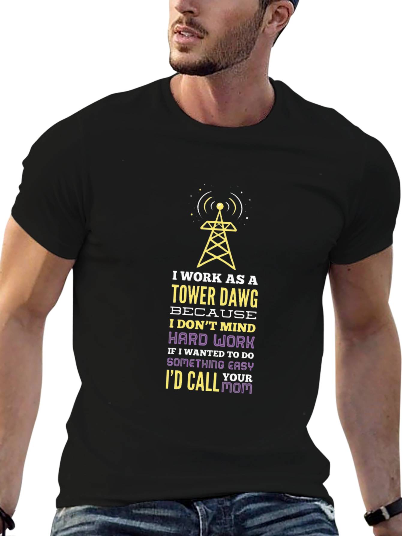 Tower Dawg Graphic Tee - Funny Work Shirt