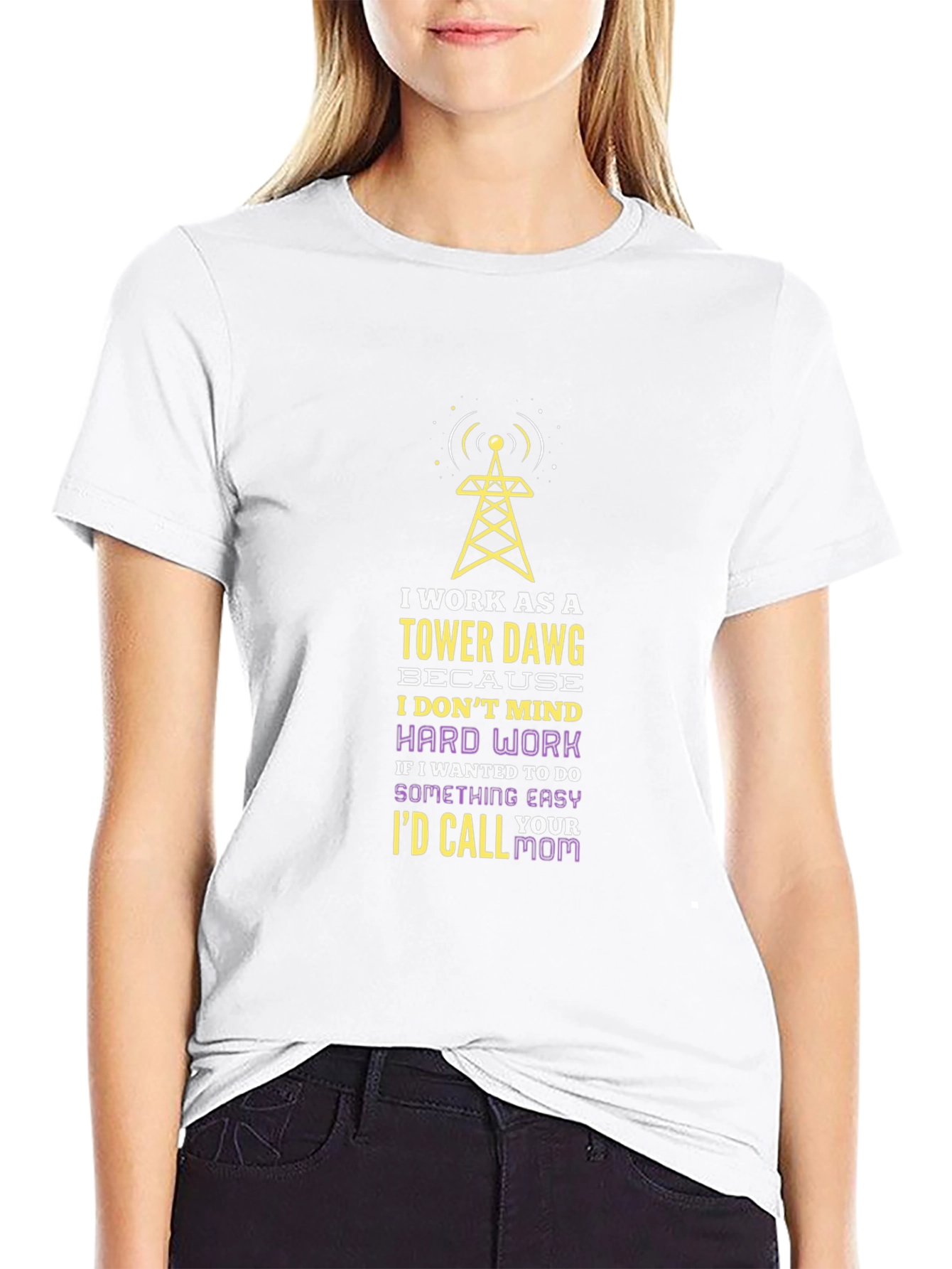 Tower Dawg Graphic Tee - Funny Work Shirt