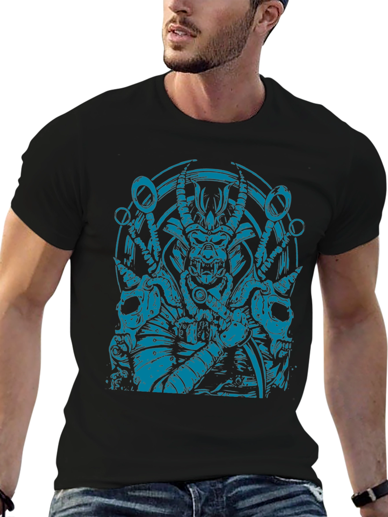 Samurai Graphic T-Shirt - Edgy Streetwear