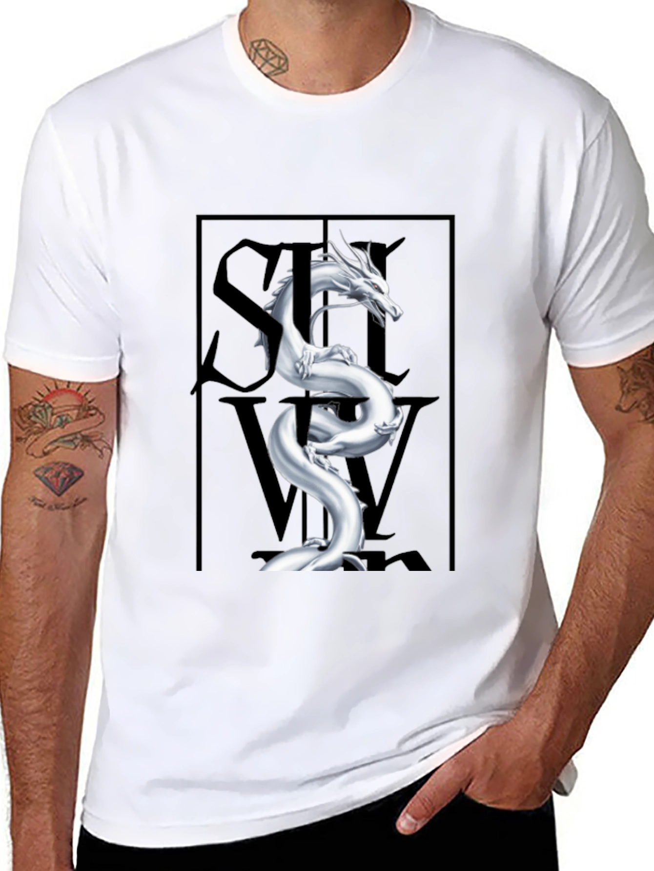 Mystic Dragon Graphic Tee - Stylish Black T-Shirt