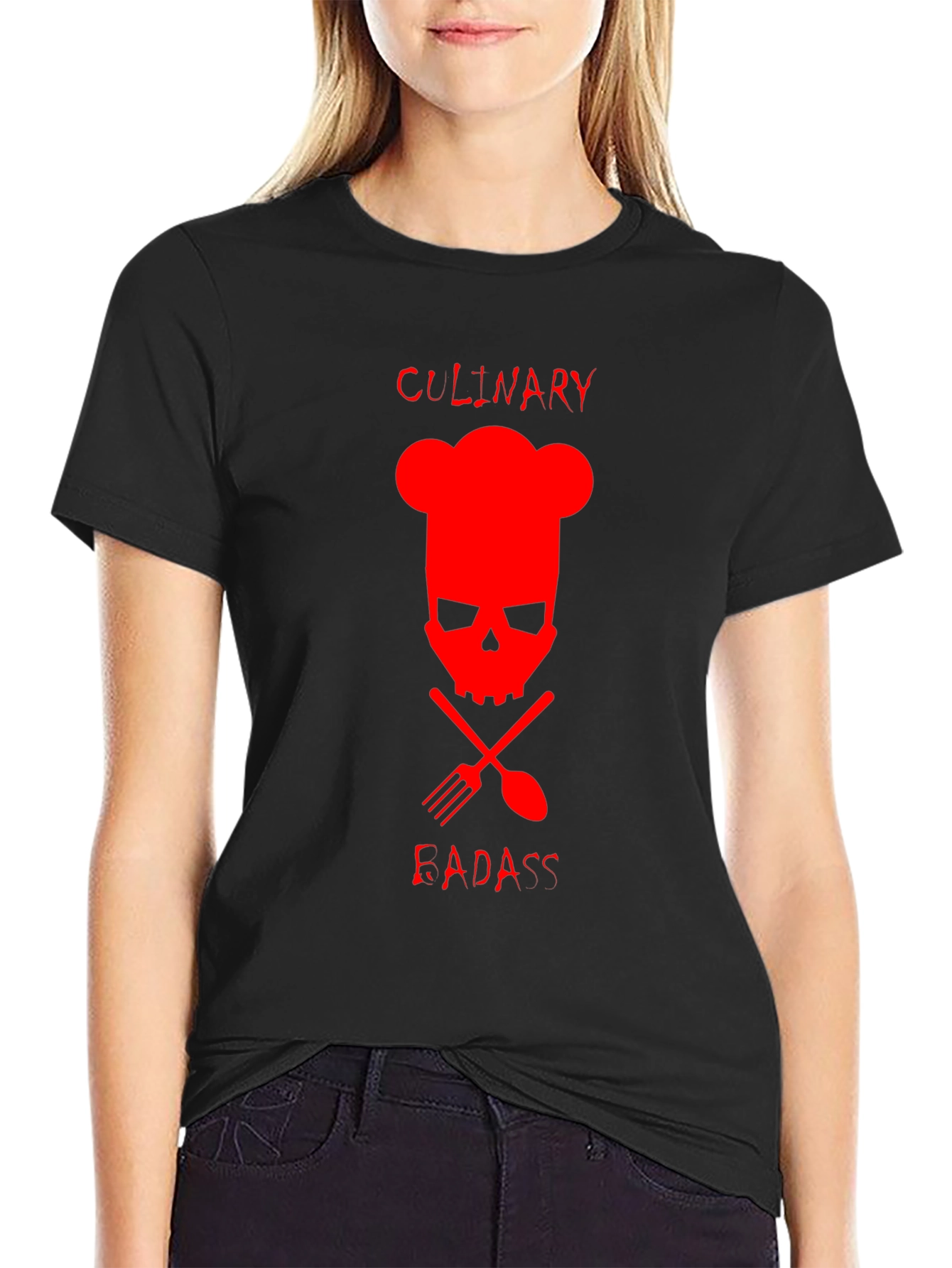 Culinary Badass Graphic Tee - Chef Skull T-Shirt