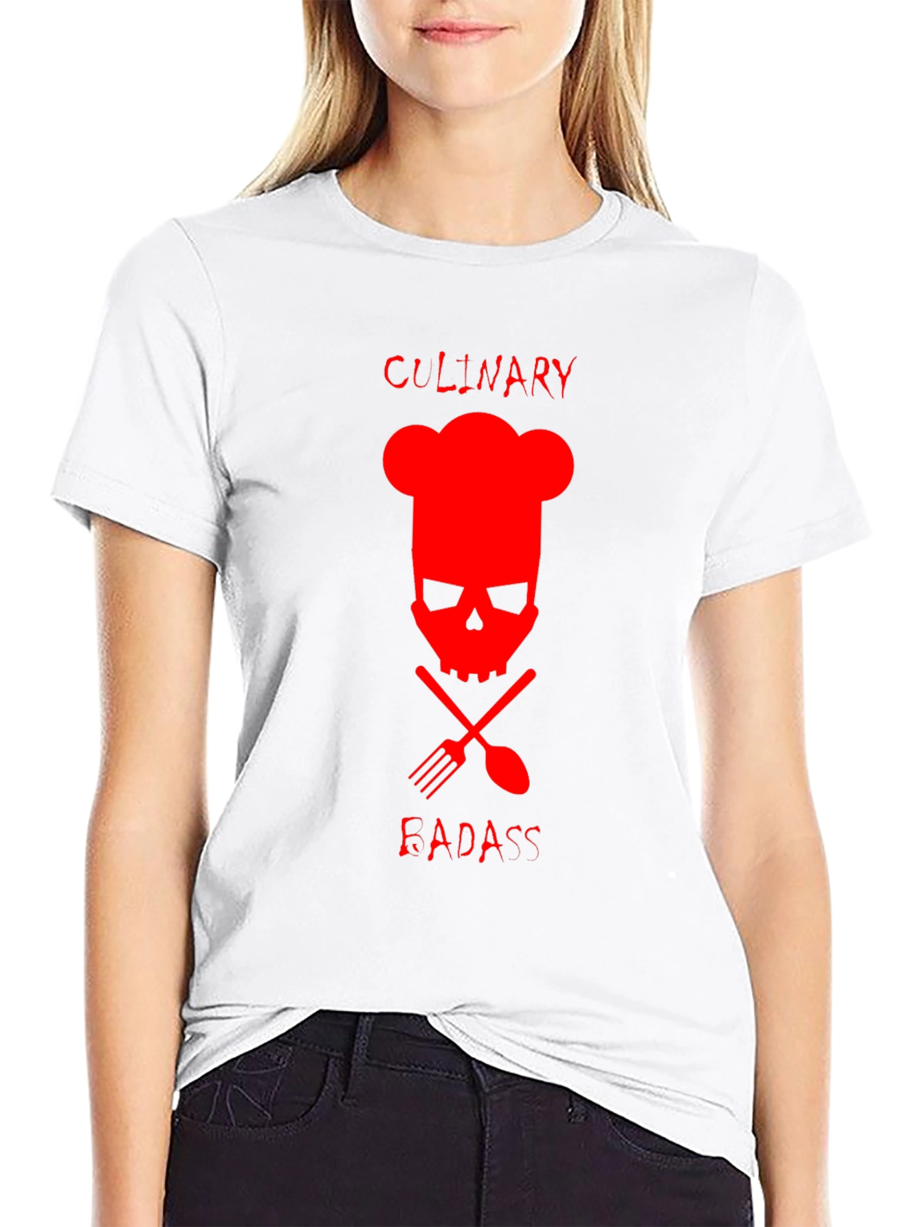 Culinary Badass Graphic Tee - Chef Skull T-Shirt