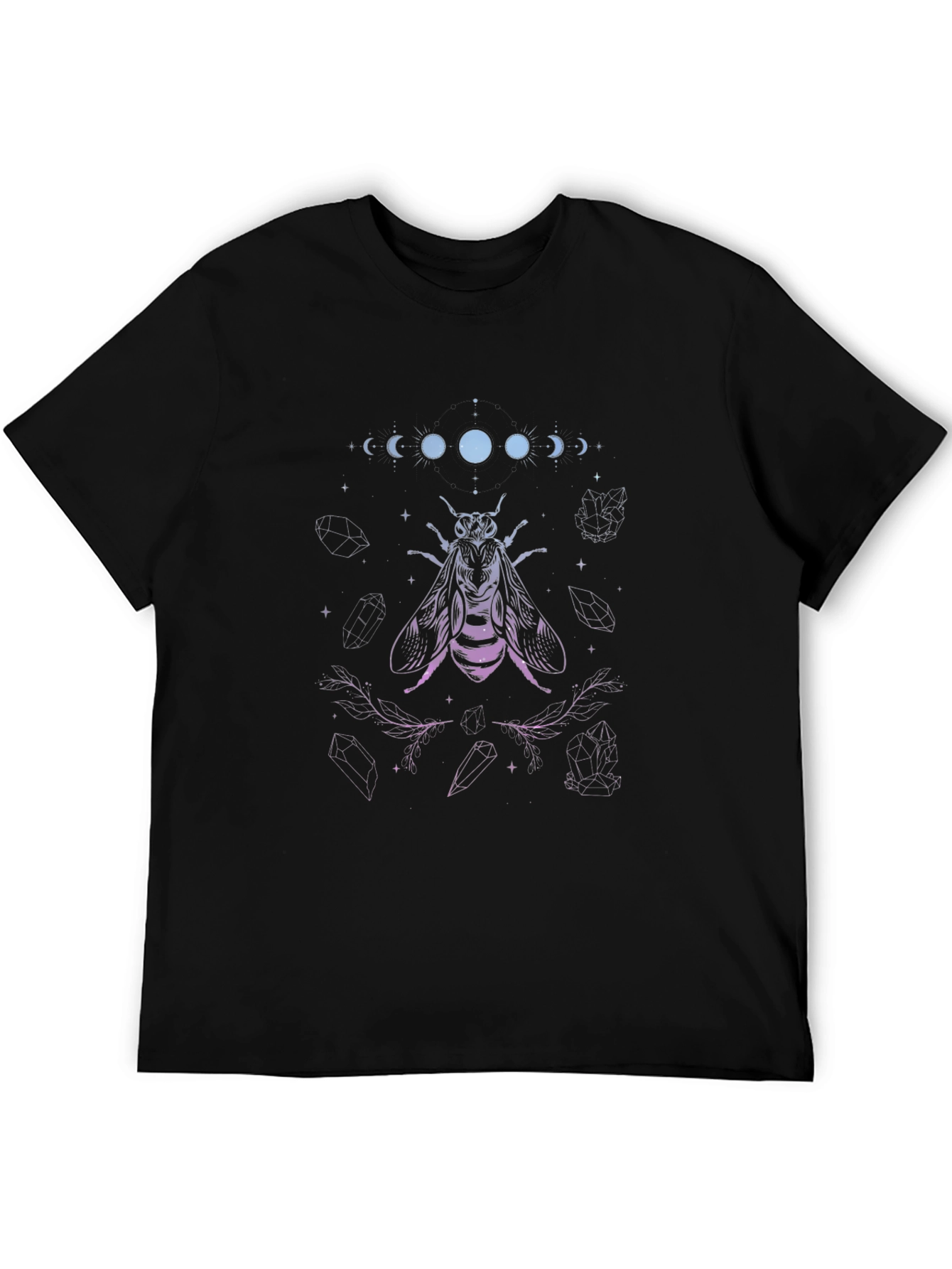 Mystic Bee Graphic Tee - Black Cotton T-Shirt