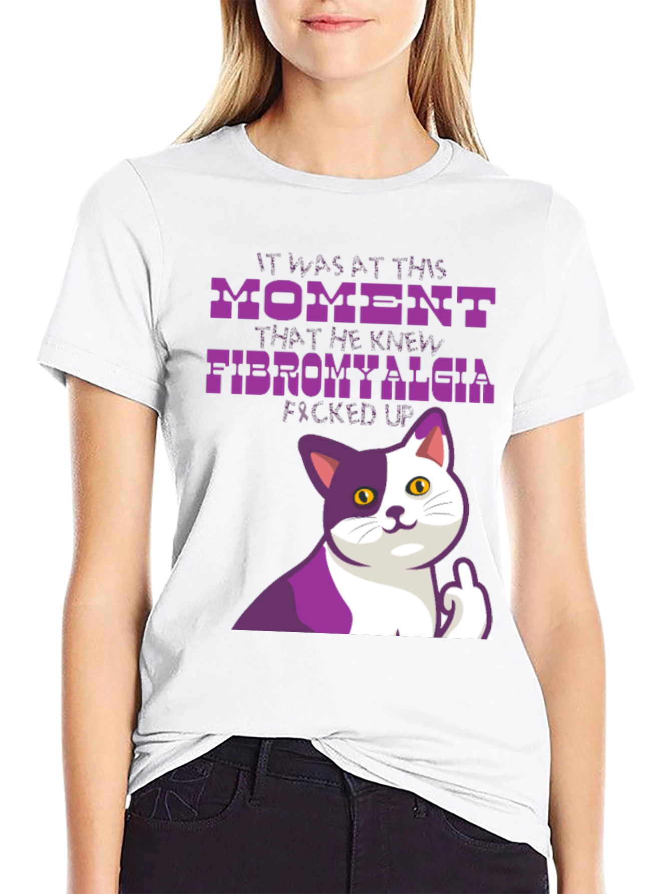 Funny Fibromyalgia Cat T-Shirt