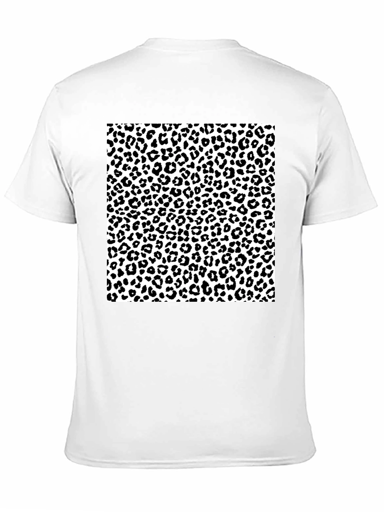 Leopard Print Graphic Tee - Black