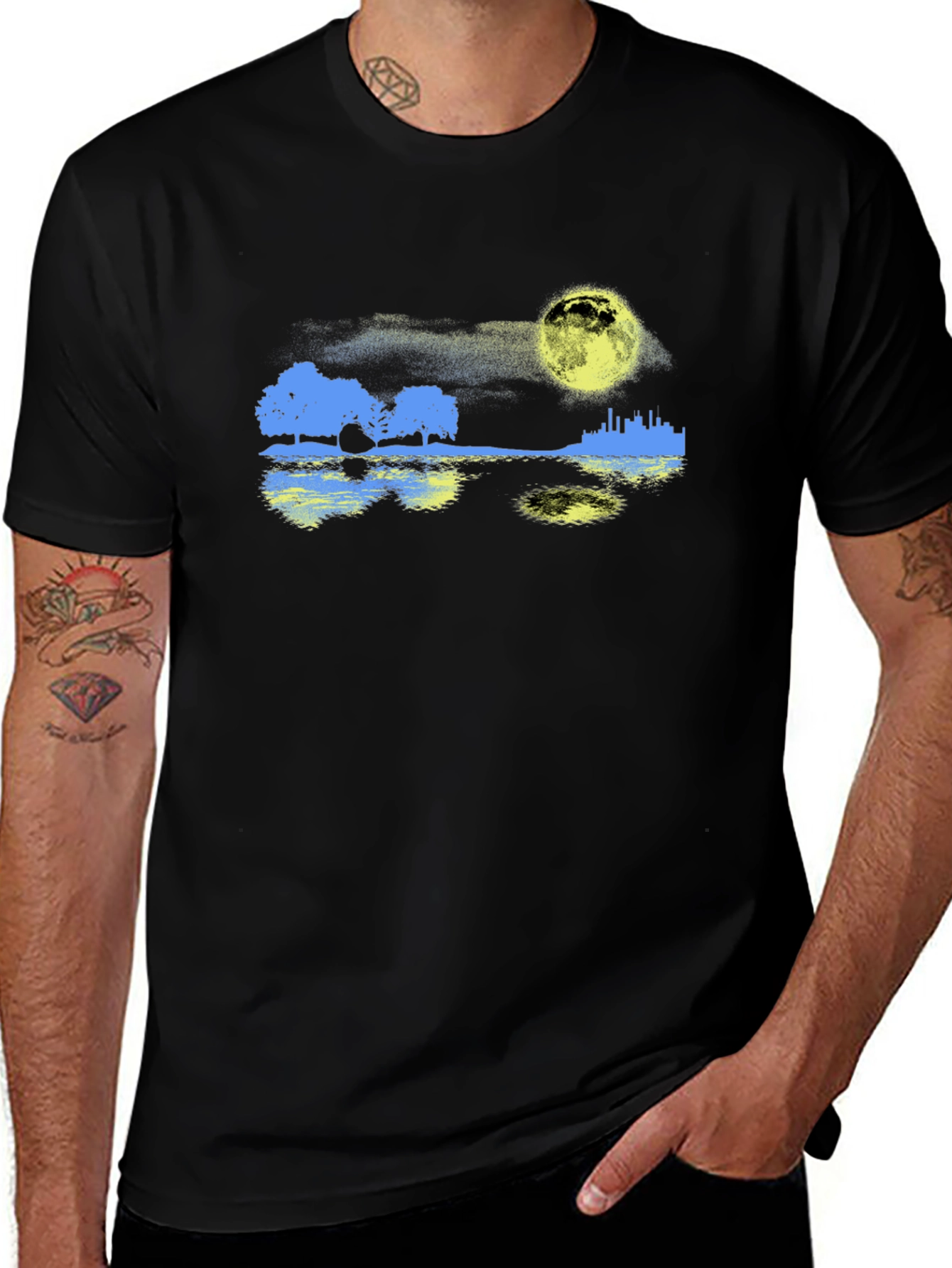 Moonlit Cityscape T-Shirt