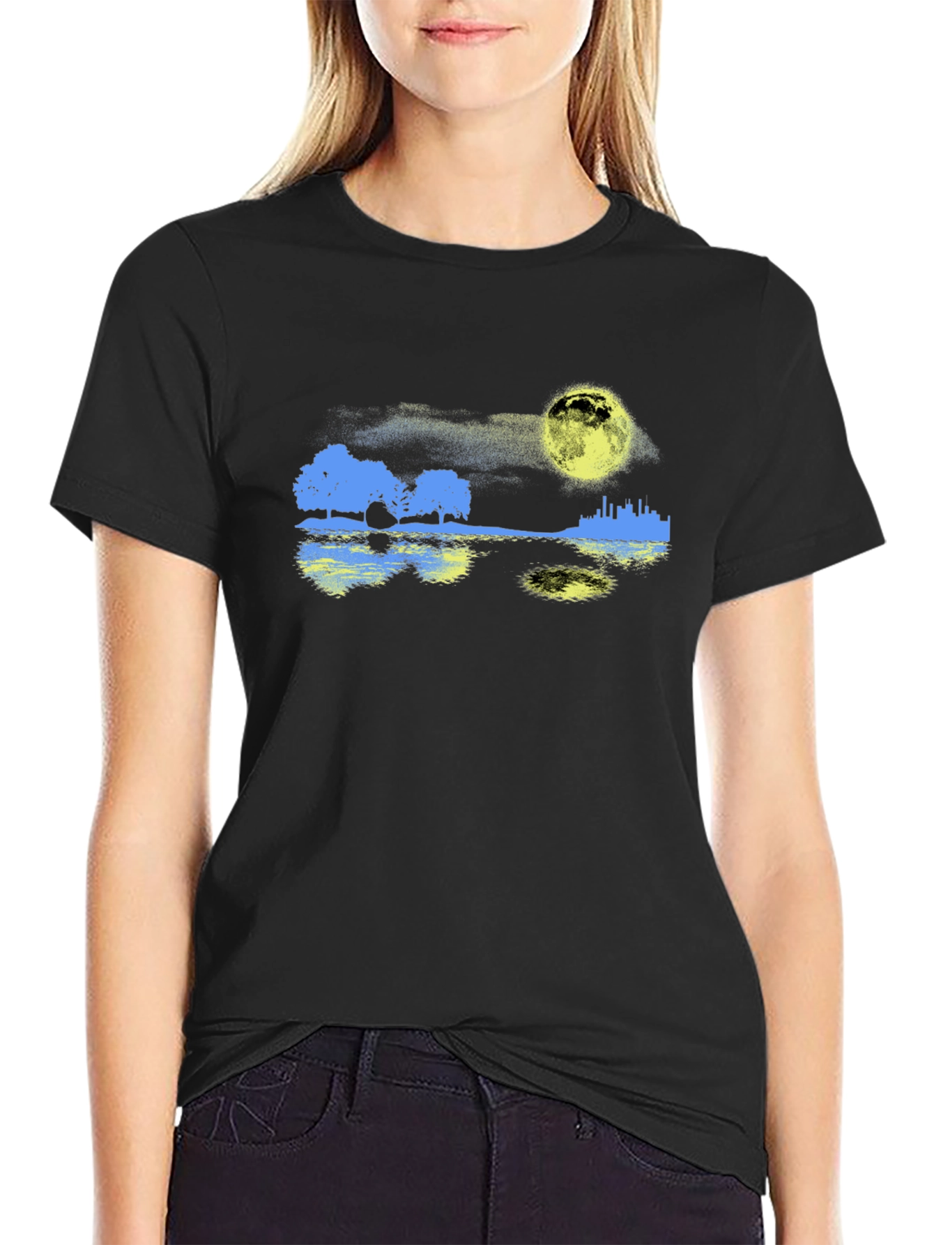 Moonlit Cityscape T-Shirt