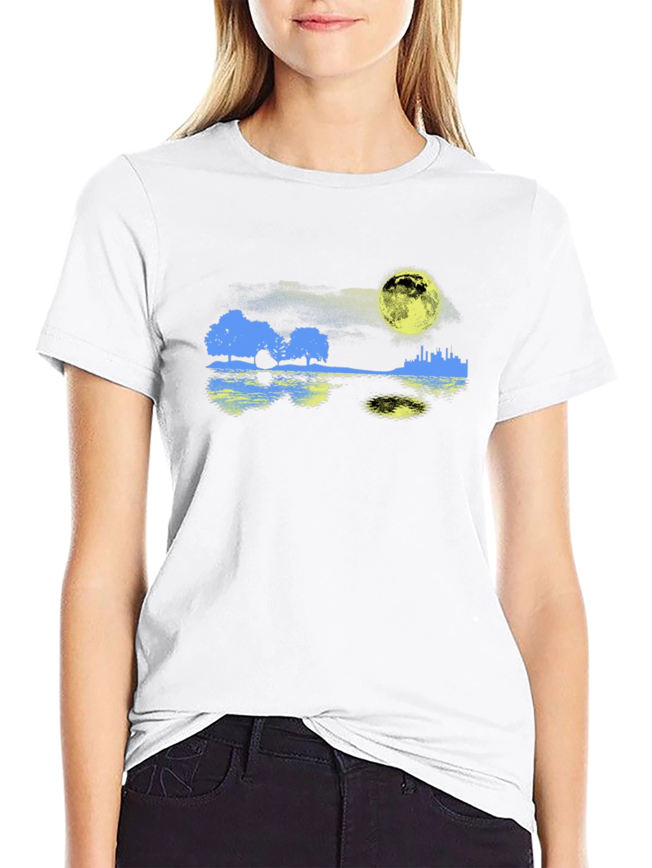 Moonlit Cityscape T-Shirt