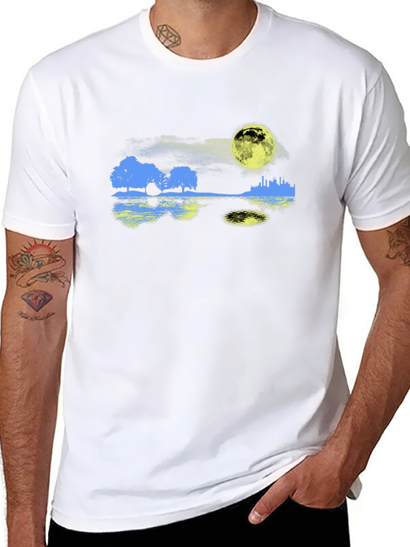 Moonlit Cityscape T-Shirt
