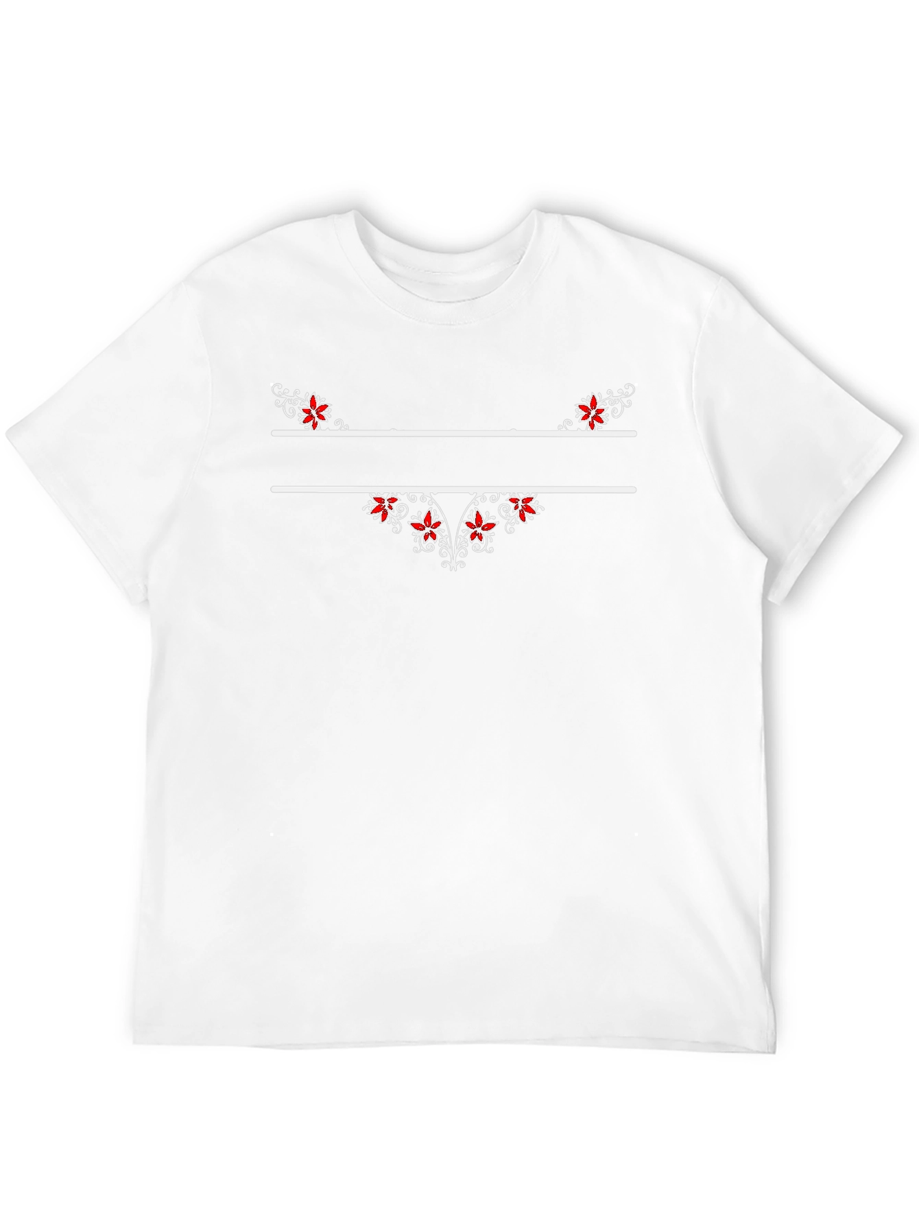 Floral Accent T-Shirt - Personalized Design