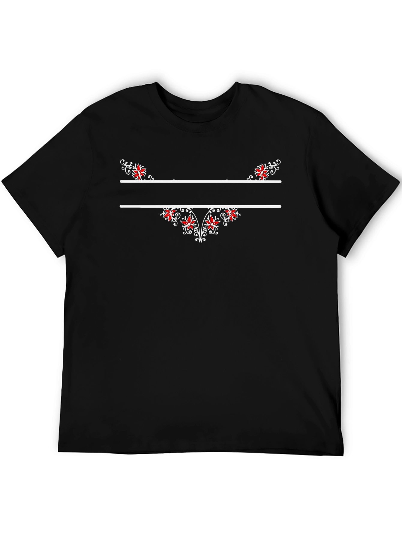 Floral Accent T-Shirt - Personalized Design