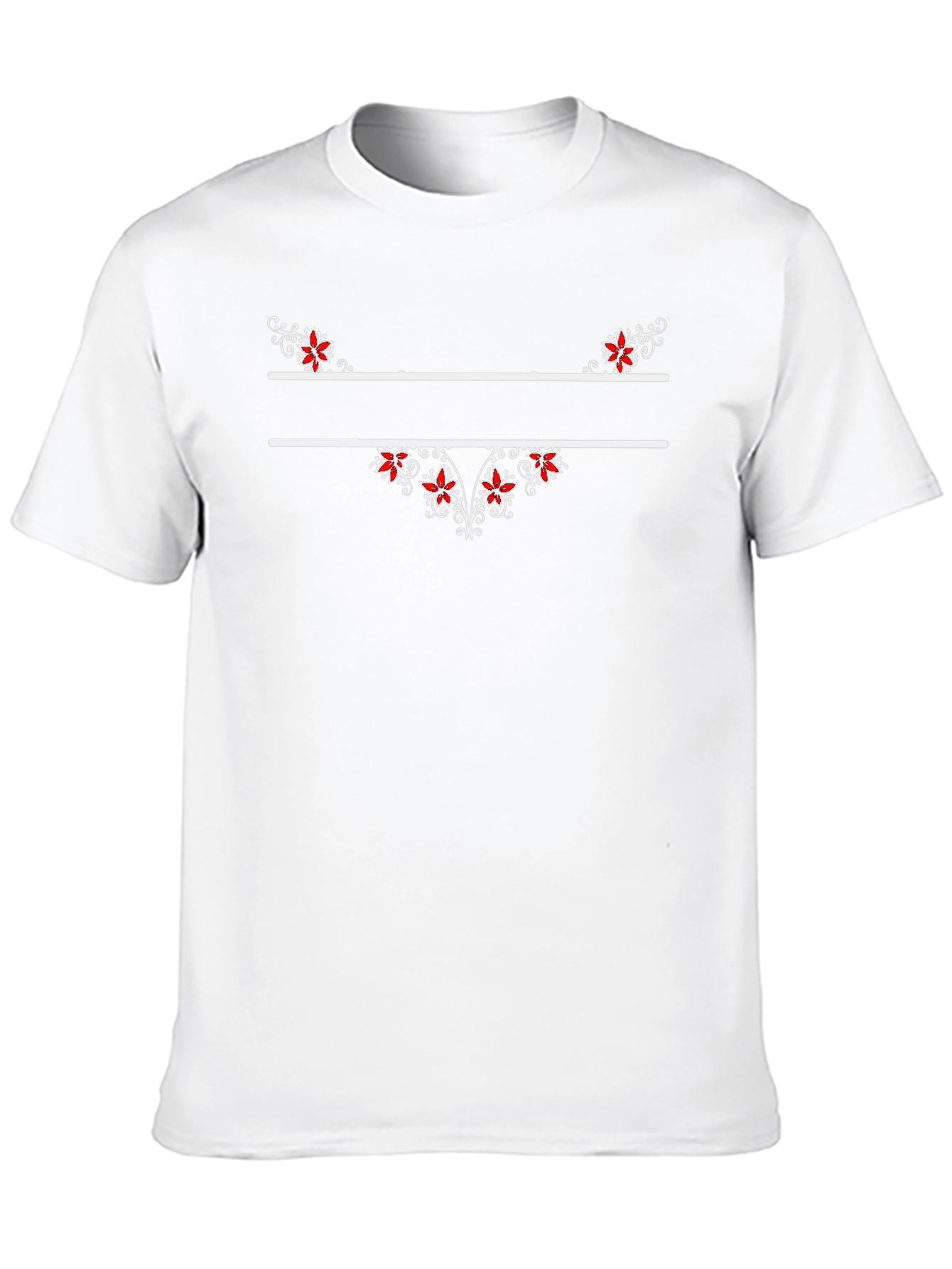 Floral Accent T-Shirt - Personalized Design