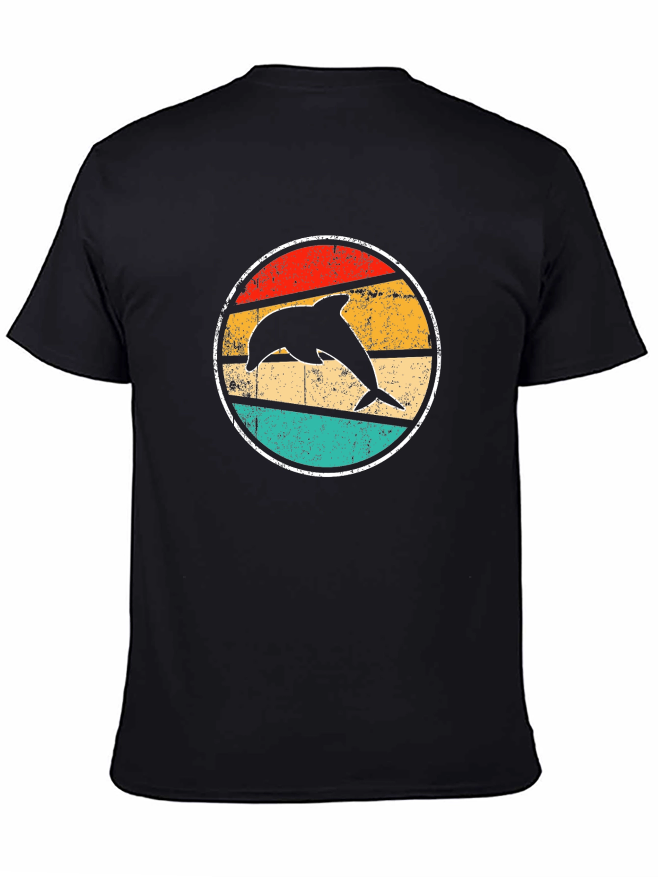 Retro Dolphin T-Shirt - Black
