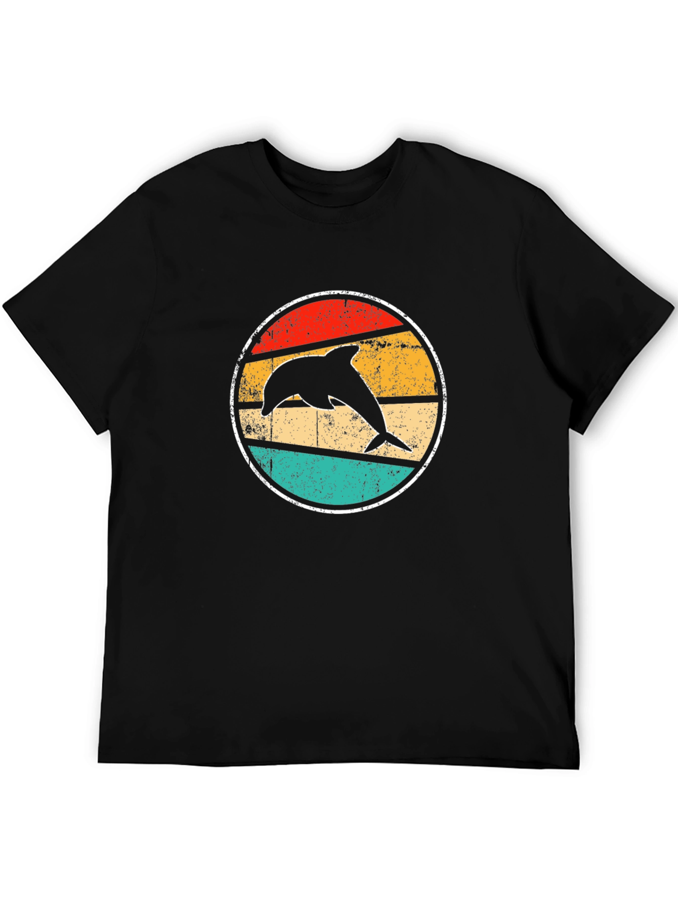 Retro Dolphin T-Shirt - Black