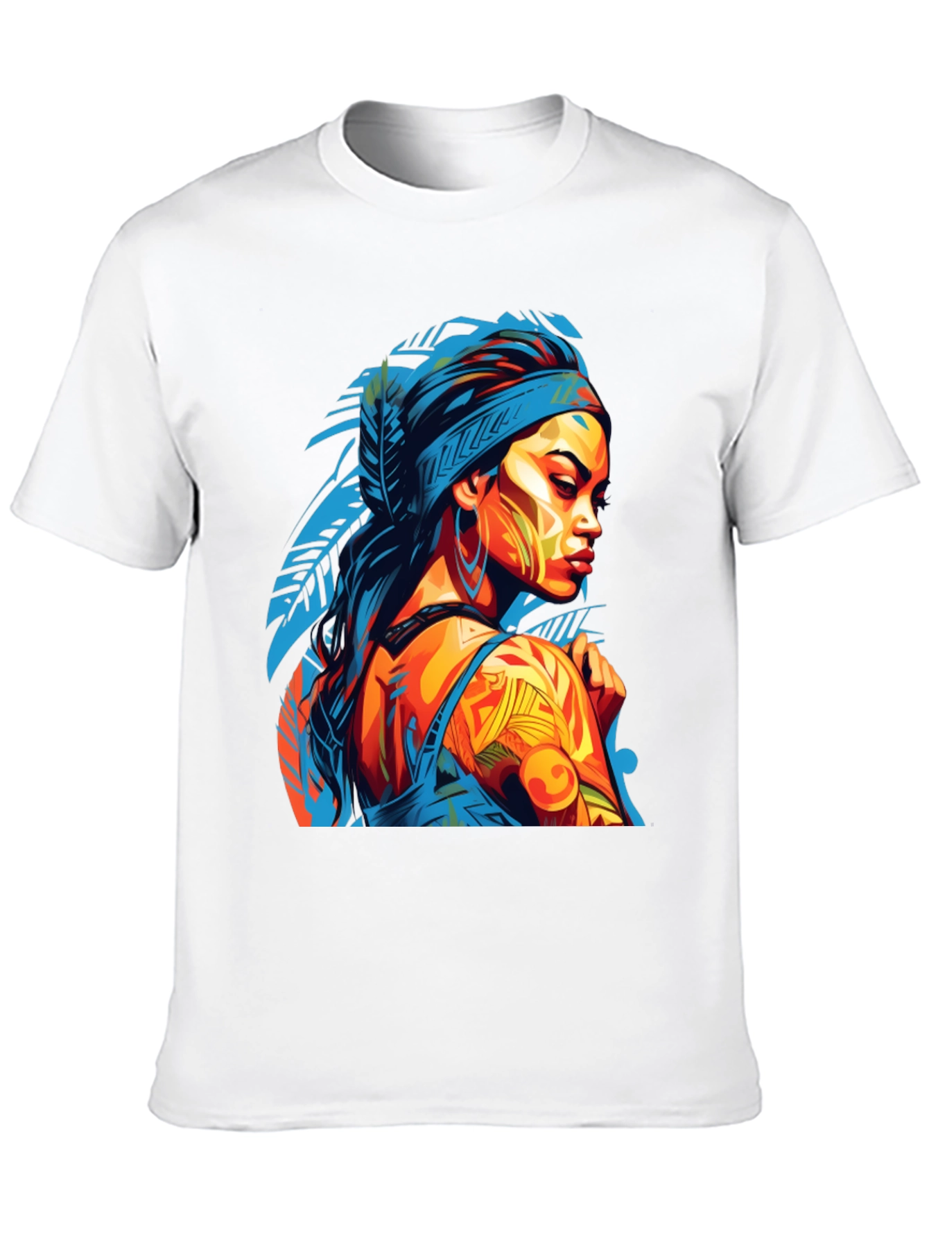 Stylish Graphic Tee - Indigenous Woman Art