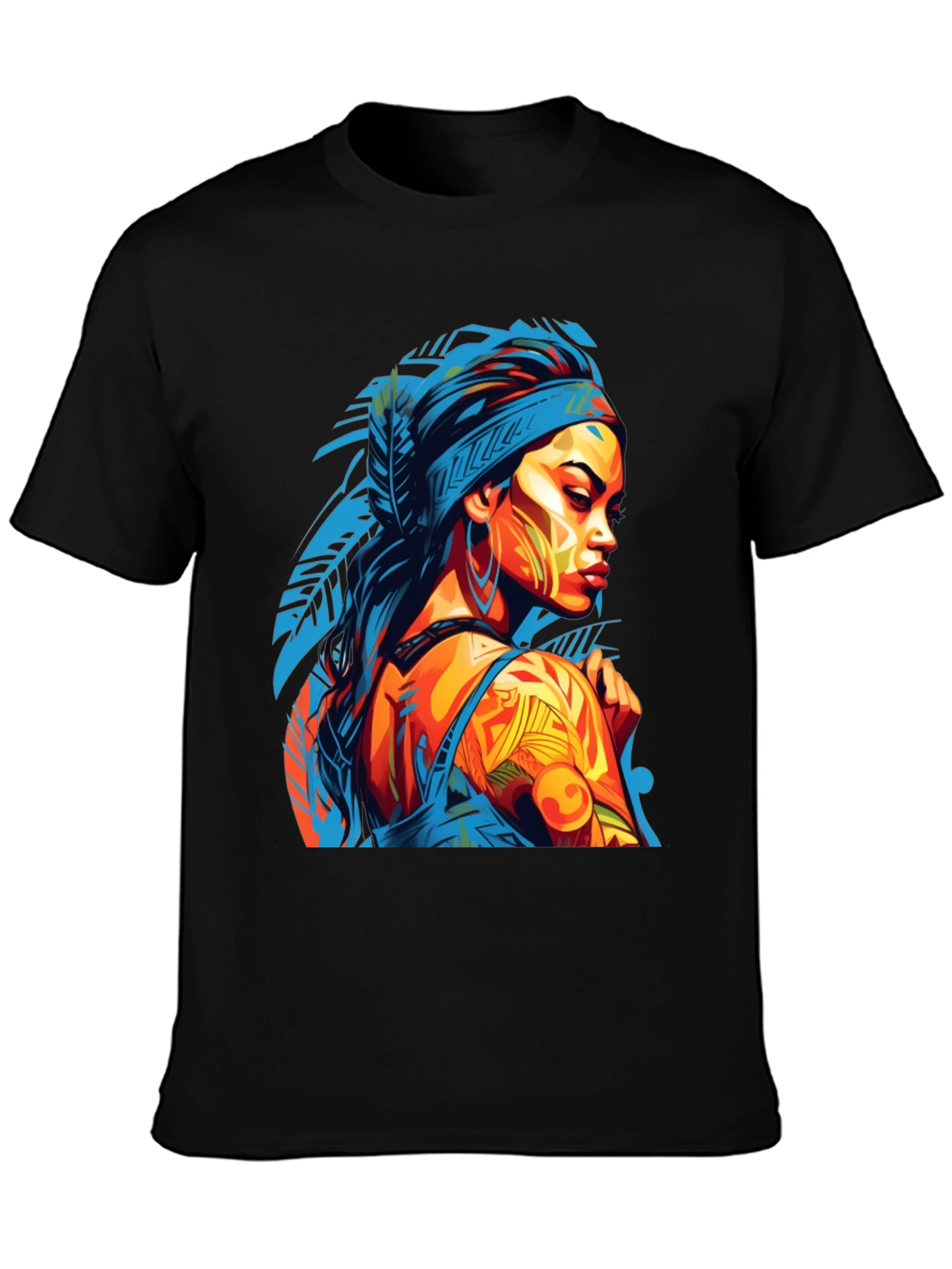 Stylish Graphic Tee - Indigenous Woman Art