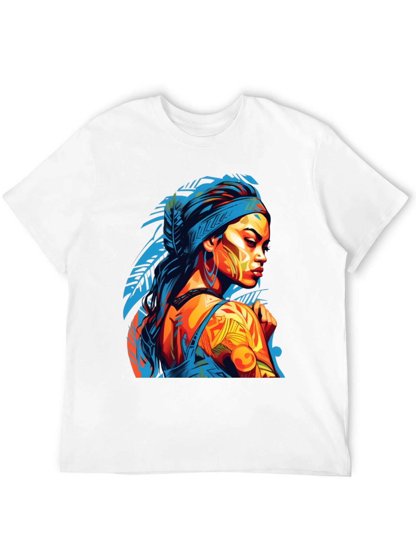 Stylish Graphic Tee - Indigenous Woman Art