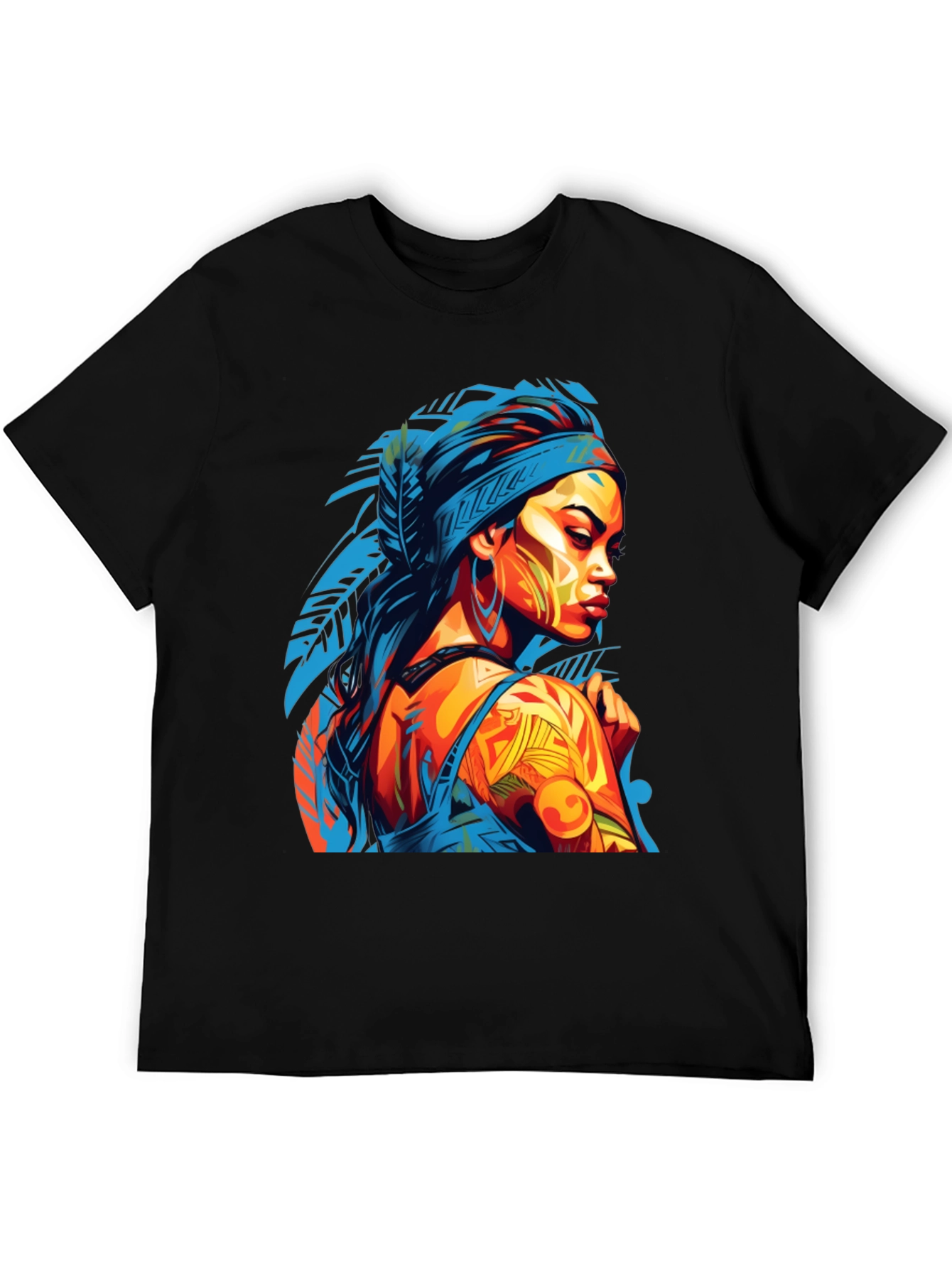 Stylish Graphic Tee - Indigenous Woman Art