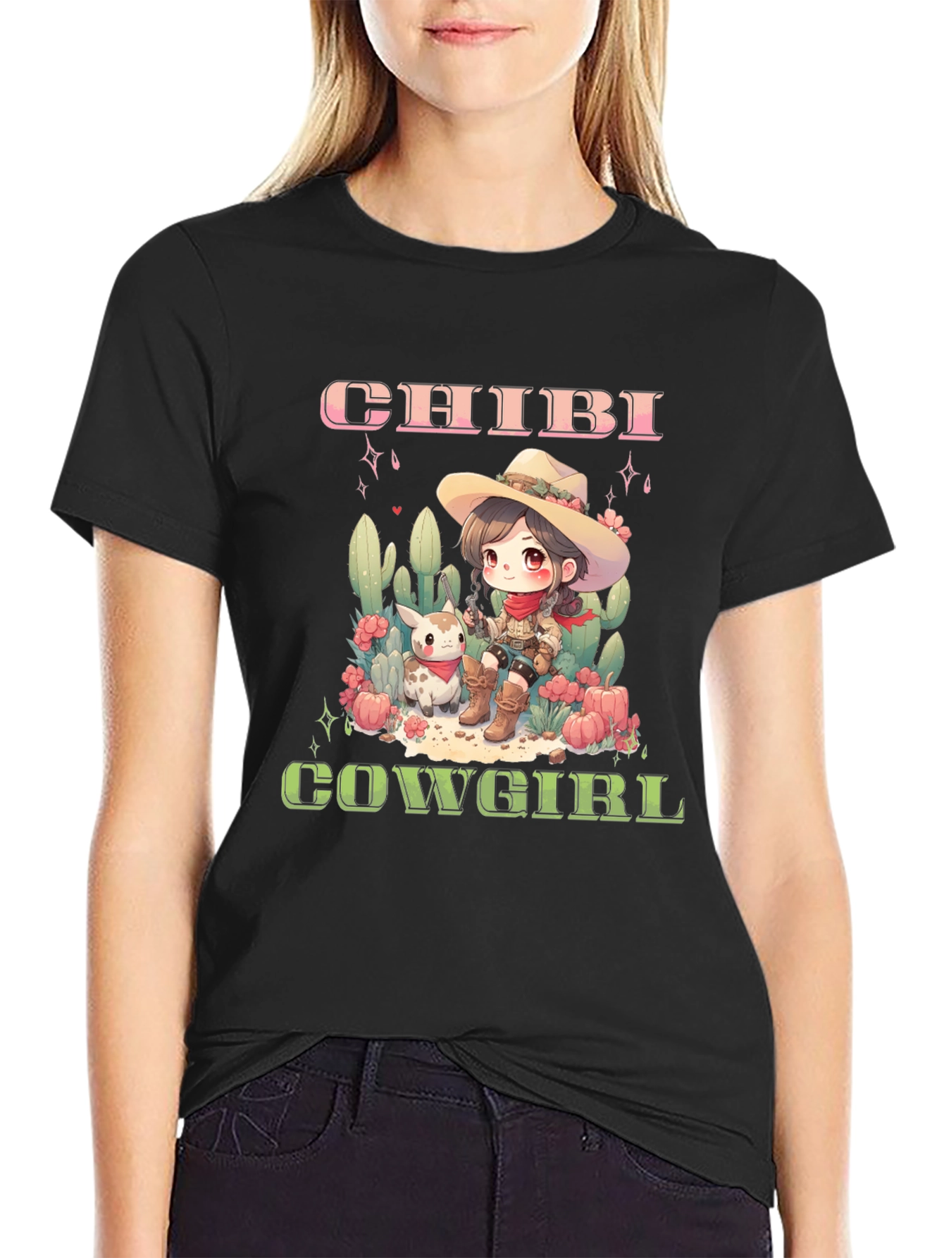 Chibi Cowgirl Graphic Tee