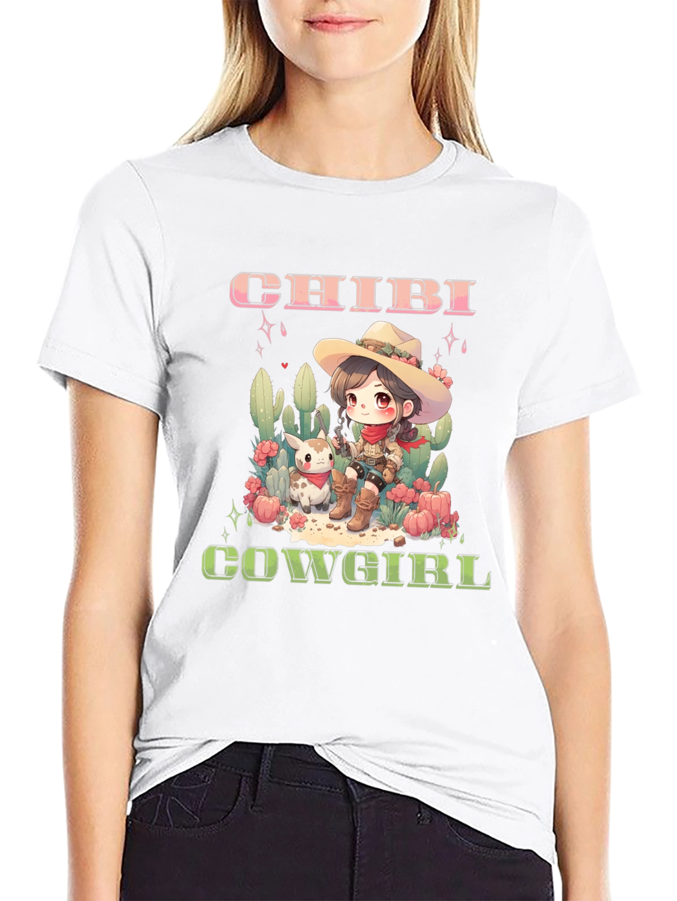 Chibi Cowgirl Graphic Tee