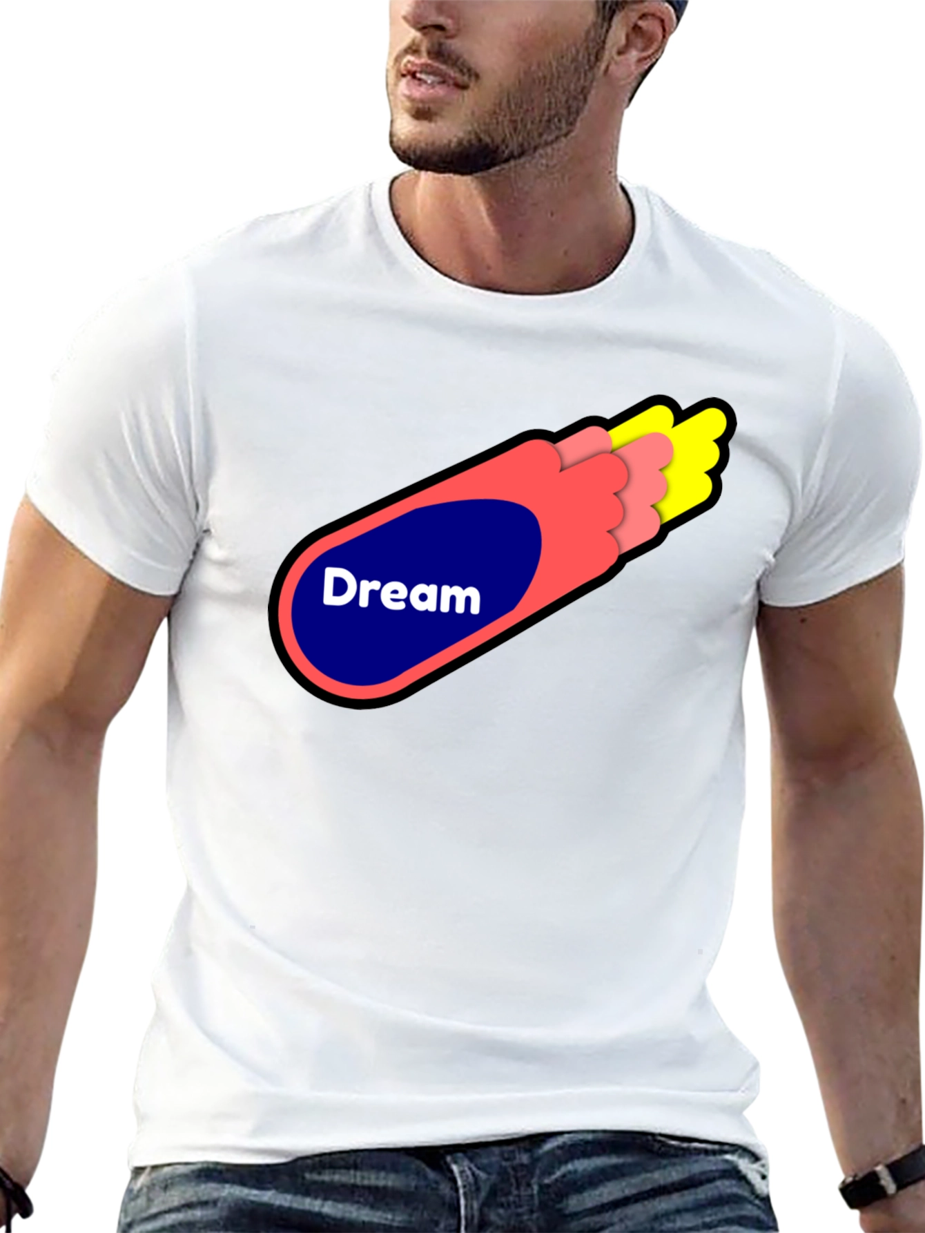 Dream Graphic Tee - Stylish Black Cotton Blend Shirt