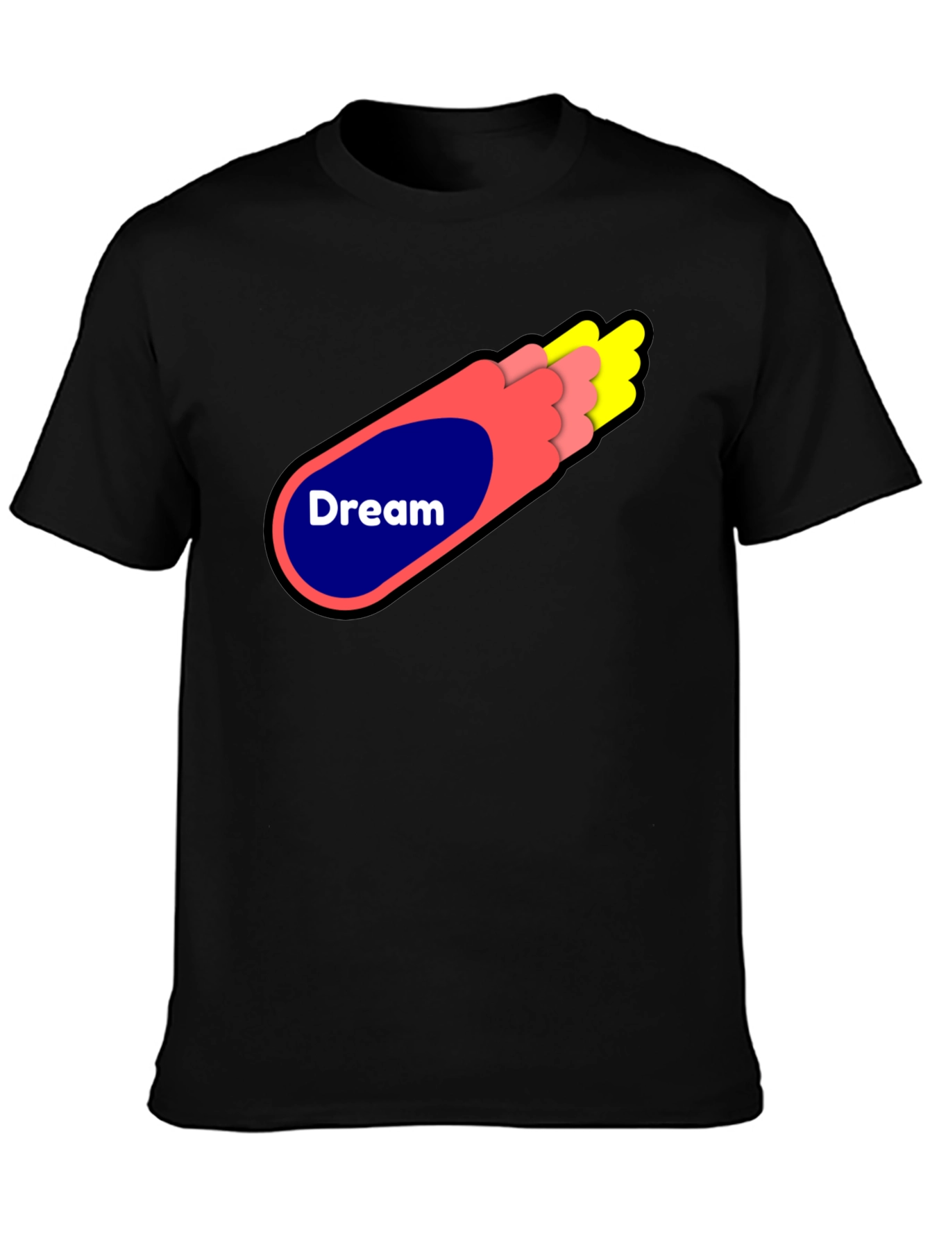 Dream Graphic Tee - Stylish Black Cotton Blend Shirt