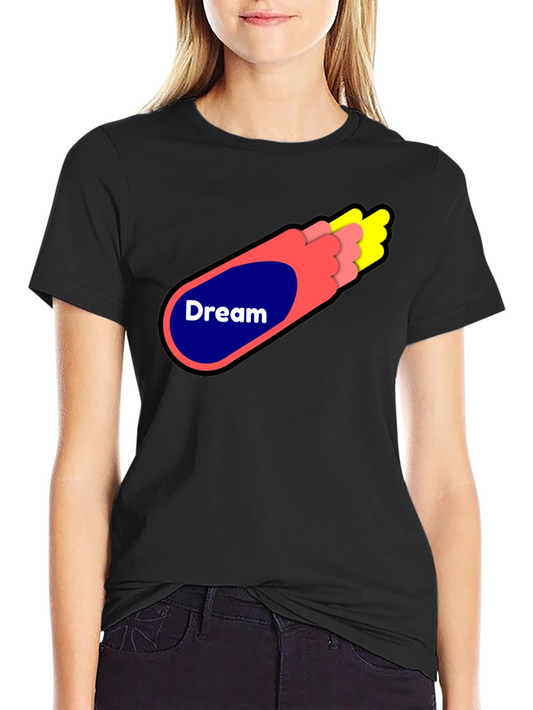 Dream Graphic Tee - Stylish Black Cotton Blend Shirt