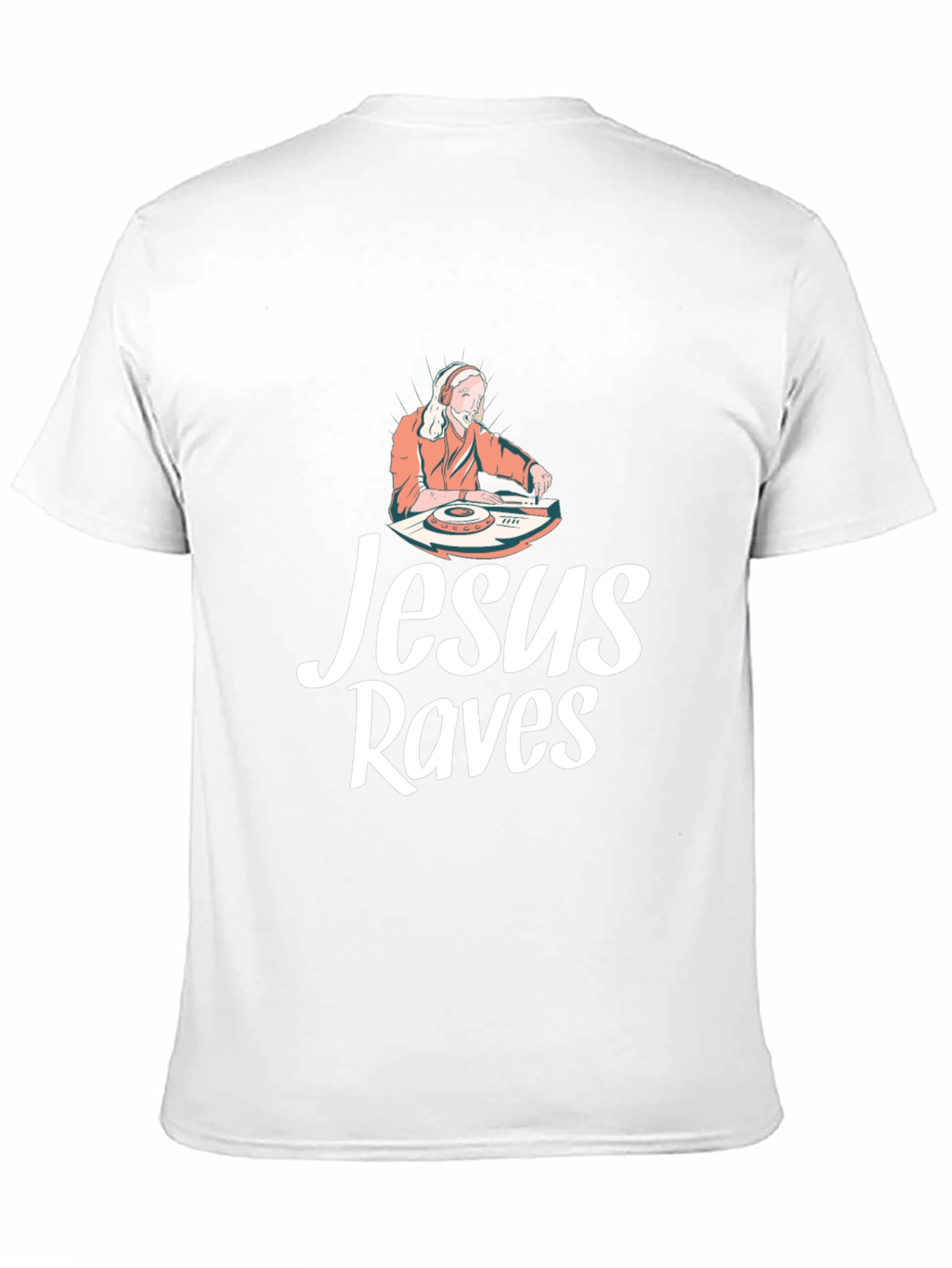 Jesus Raves Black Graphic T-Shirt